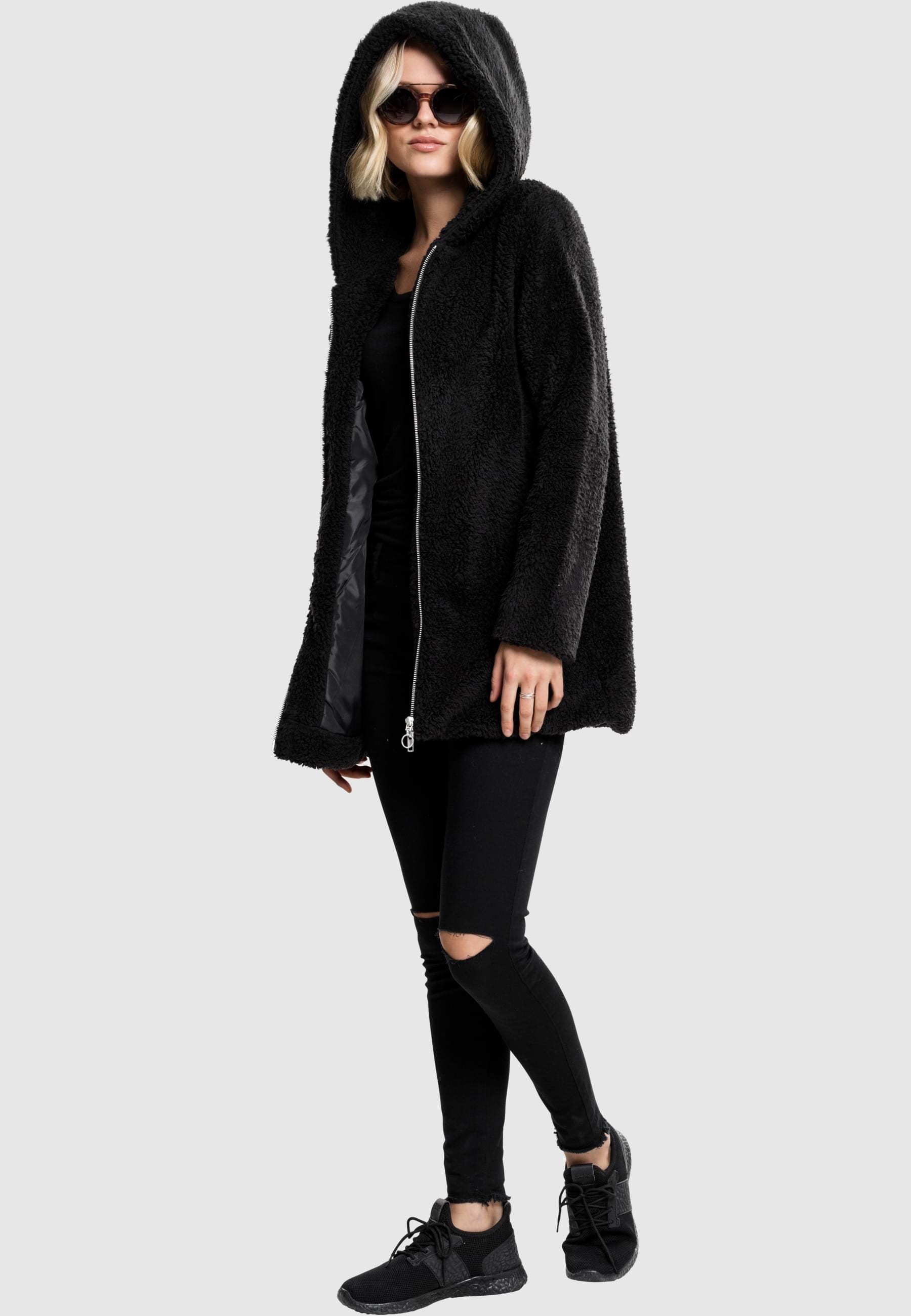 URBAN CLASSICS Allwetterjacke »Urban Classics Damen Ladies Sherpa Jacket«, (1 St.), mit Kapuze