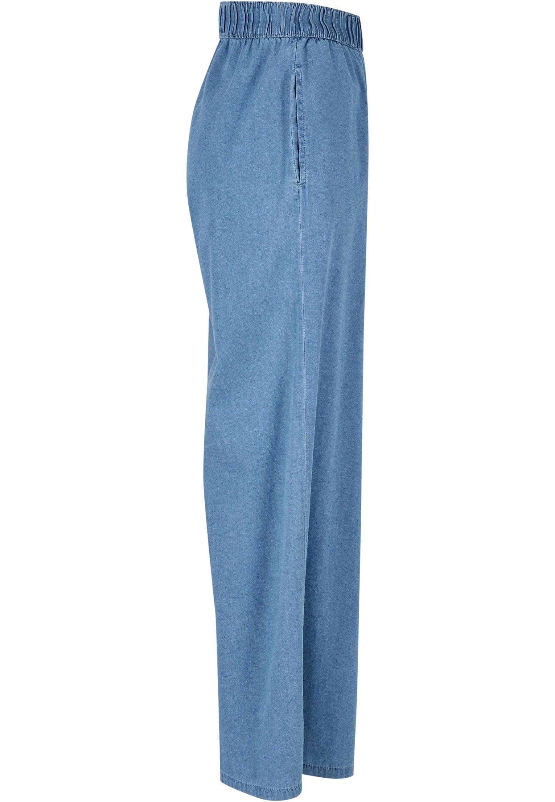 URBAN CLASSICS Stoffhose »Urban Classics Damen Ladies Light Denim Wide Leg Pants«, (1 tlg.)