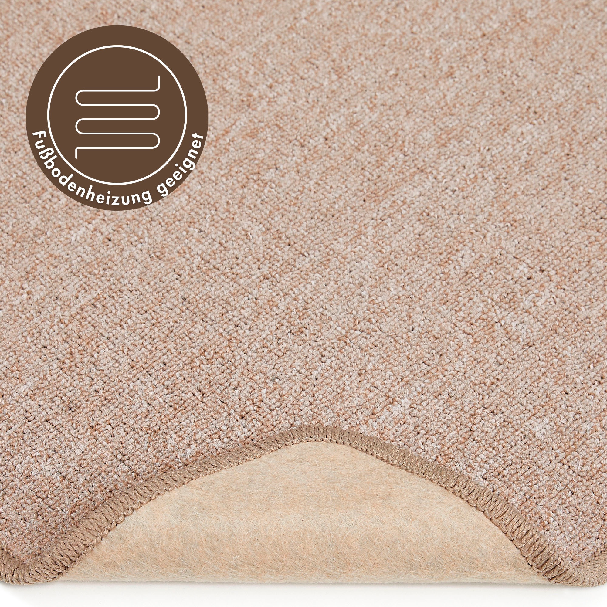 Teppich ANDIAMO "Luton, Made in Germany" Gr. 13, beige (dunkelbeige), B:80cm H:5mm L:300cm, Kunstfaser, Teppiche, Teppich, melierte Optik, auch als Läufer, Wohnzimmer & Schlafzimmer 3