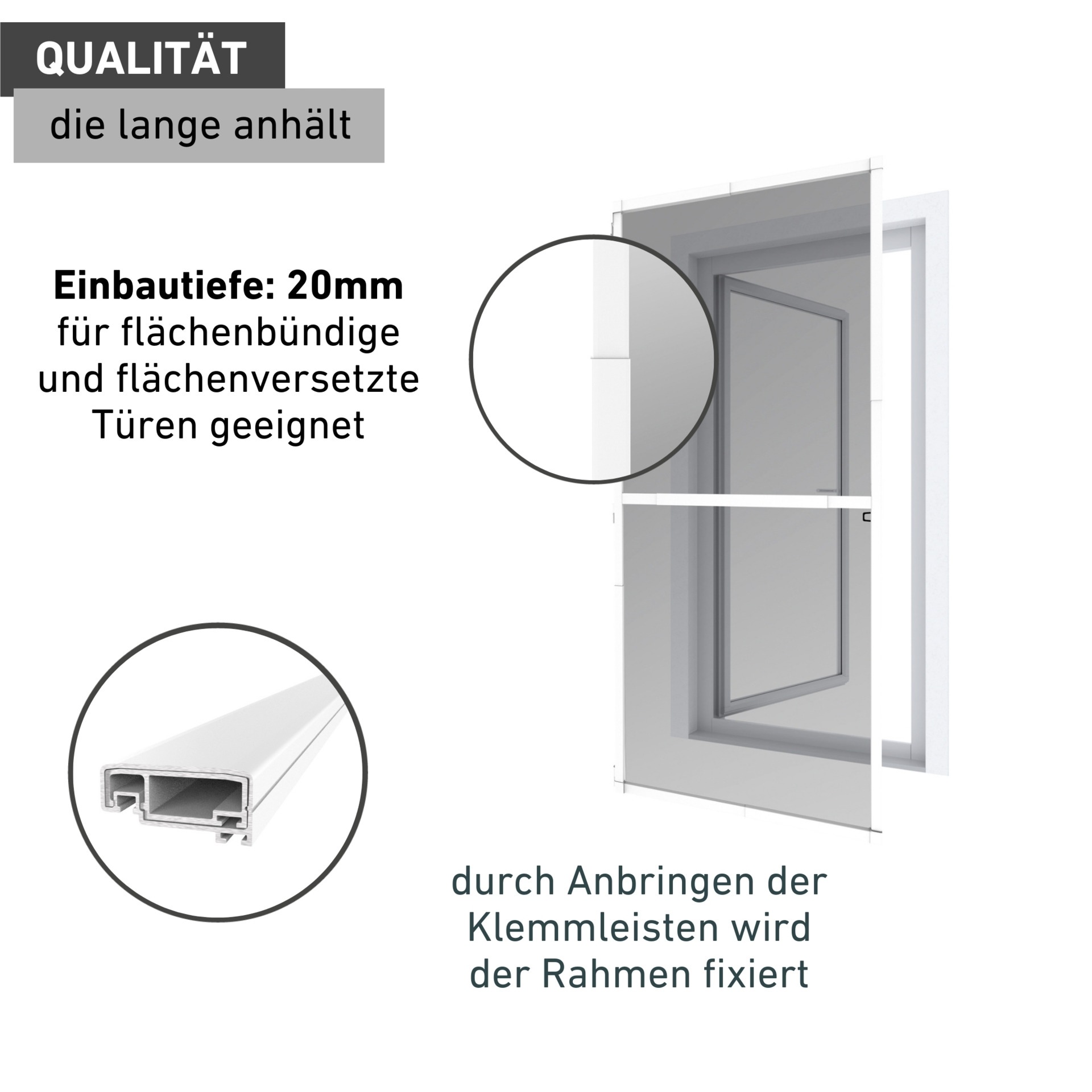 Windhager Insektenschutz-Tür »Teleskop, Fliegengitter für Balkontüren und Terrassentüren« Fliegengitter in weiß oder anthrazit erhältlich, 100 x 210 cm