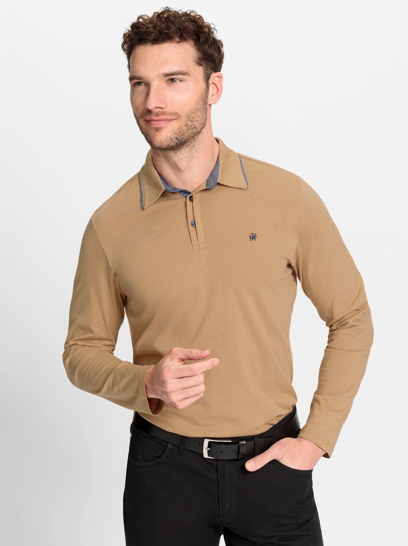 Marco Donati Poloshirt "Langarm-Poloshirt", (1 tlg.) günstig online kaufen