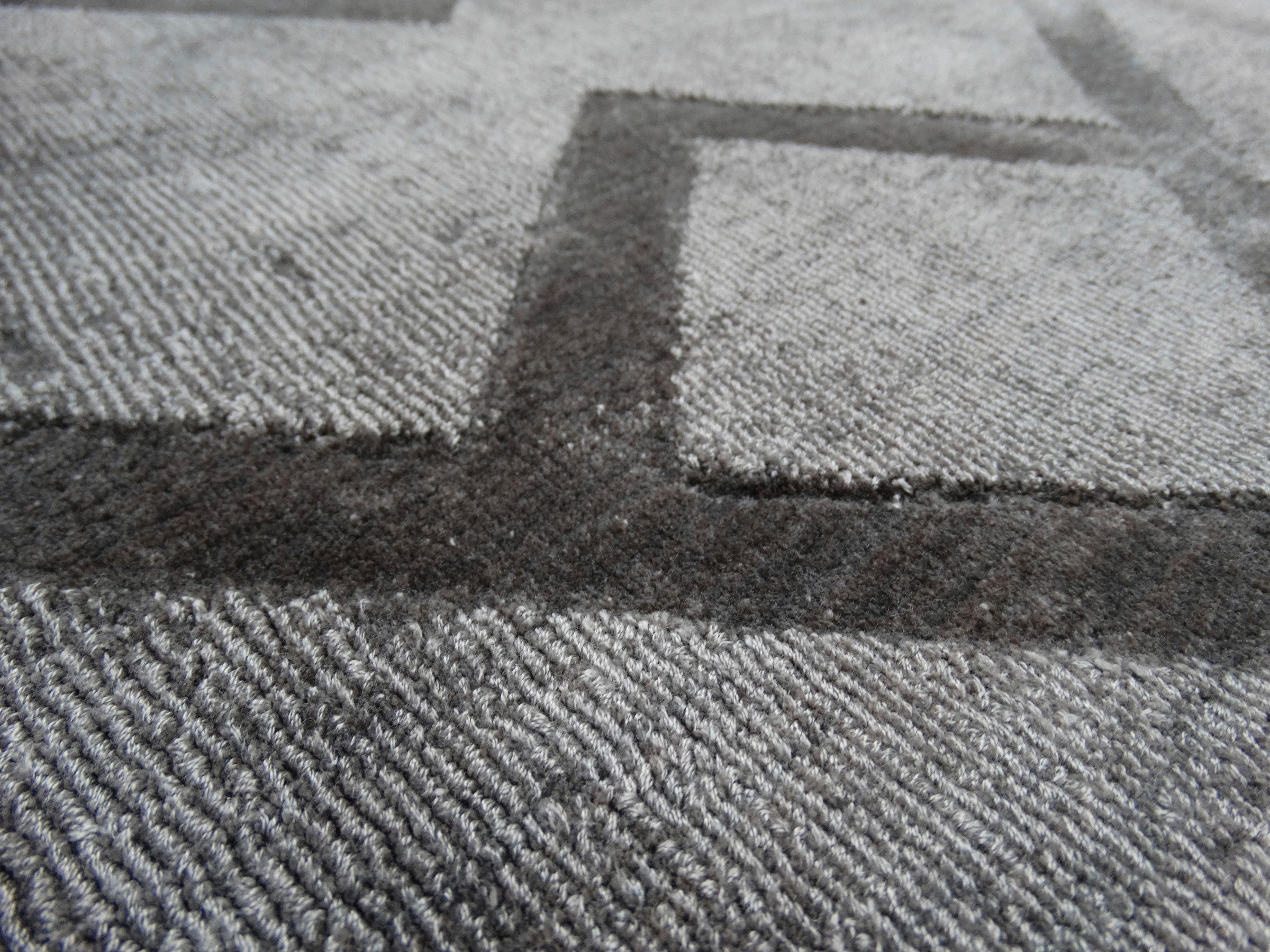 Teppich CALO-DELUXE "Viteox 310" Gr. 6, grau, B:200cm H:13mm L:290cm, Viskose, Teppiche, Teppich, Viskose, Kurzflor, Wohnzimmer 3