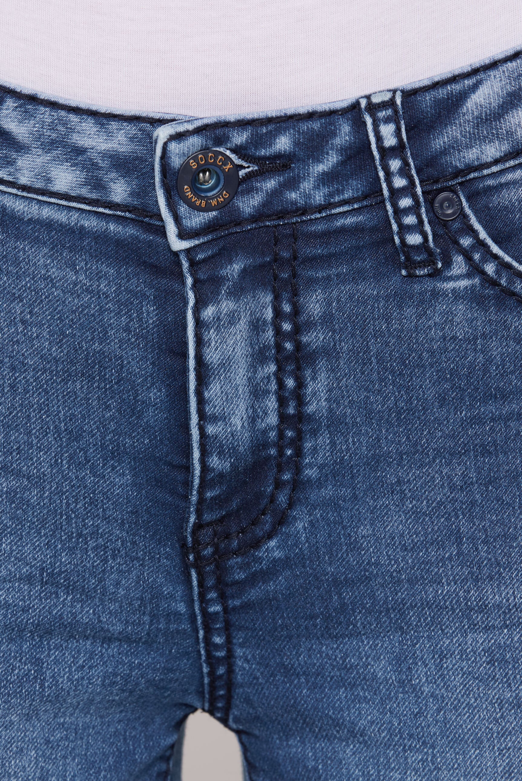 SOCCX Jeansshorts, mit Turn-Up Saum