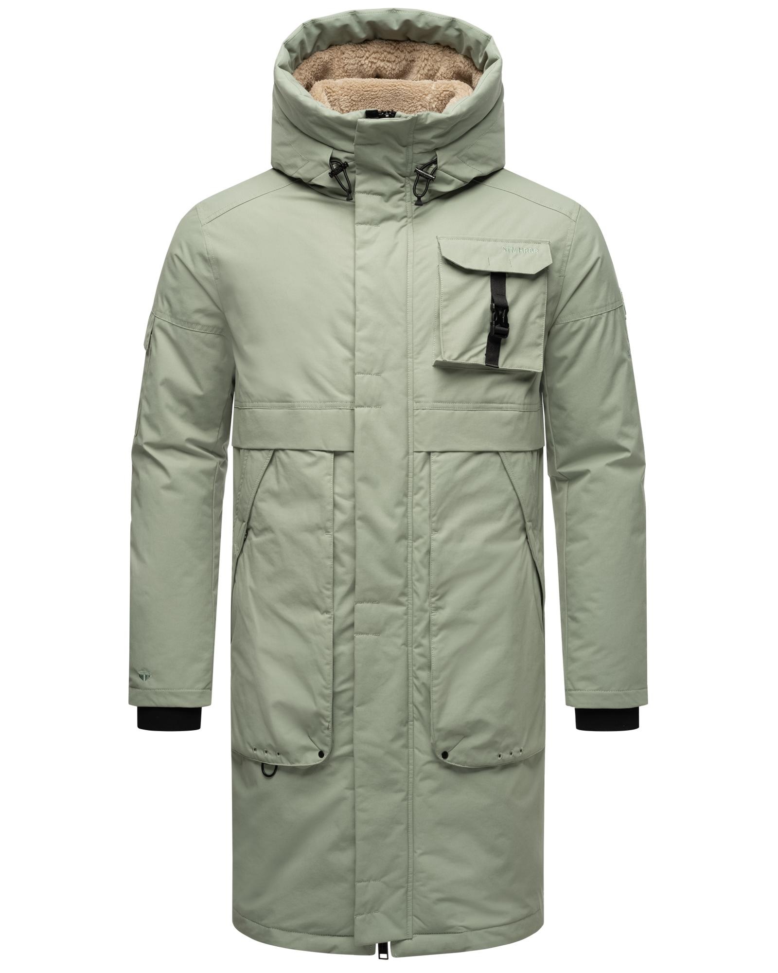 Stone Harbour Wintermantel »Cyriaan XX«, Langer Herren Winterparka mit großen Eingrifftaschen