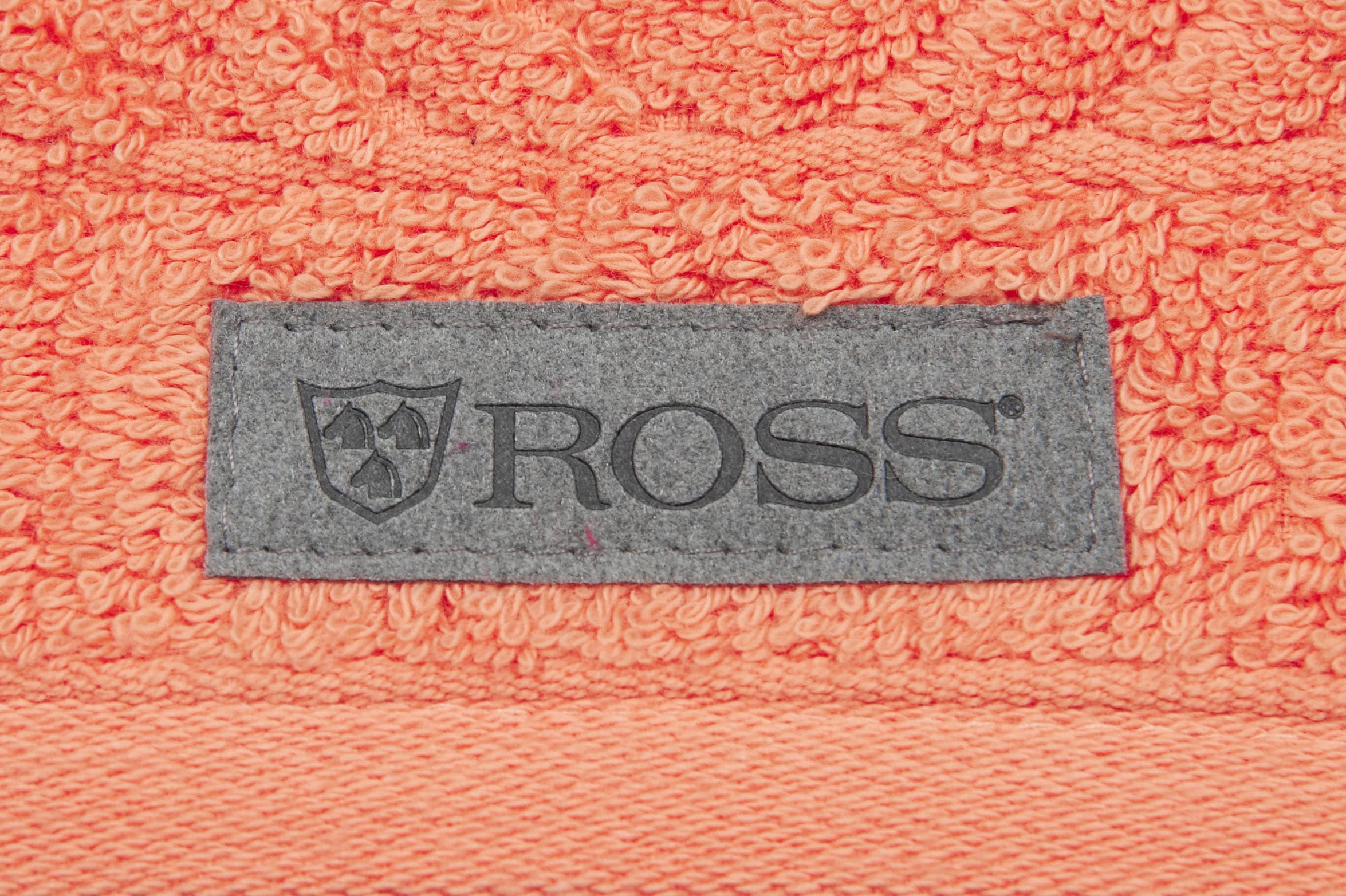 ROSS Duschtuch »Smart«, (1 St.), Uni-Rippe mit Velourslabel