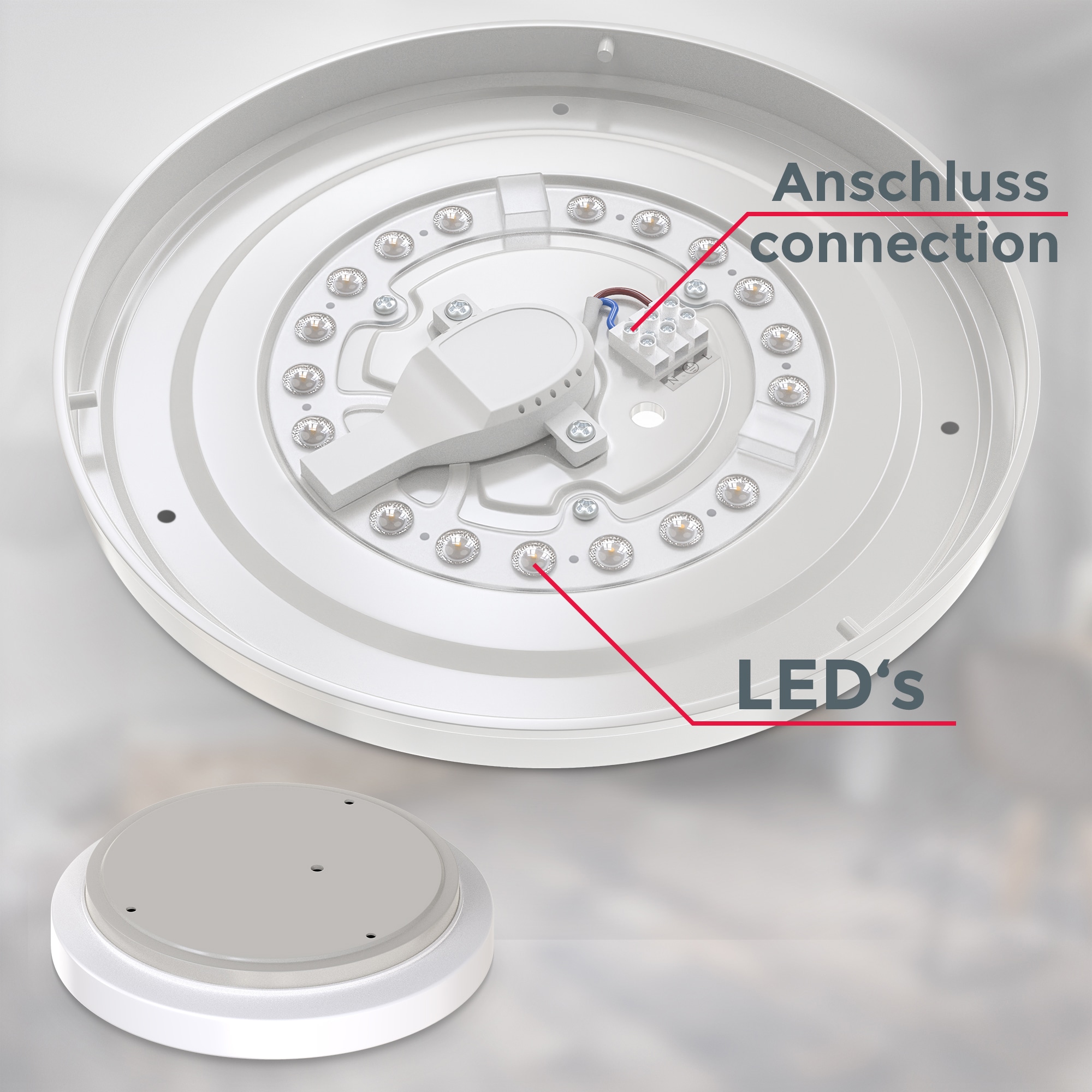 B.K.Licht LED Deckenleuchte, 1 flammig-flammig, Bad, Deckenlampe, rund,  flach, IP44, Schlafzimmer, Küche, Flur bestellen | BAUR