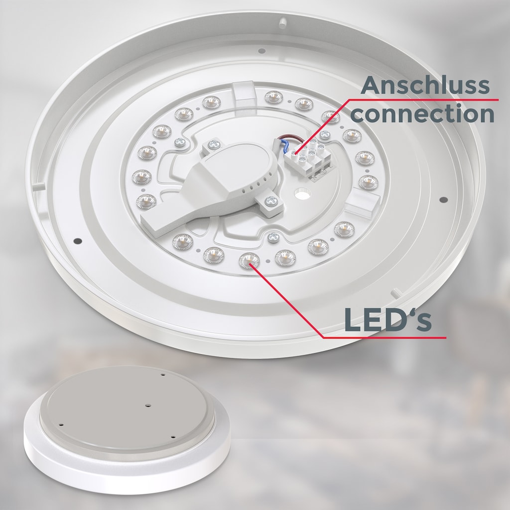 B.K.Licht LED Deckenleuchte, 1 flammig-flammig