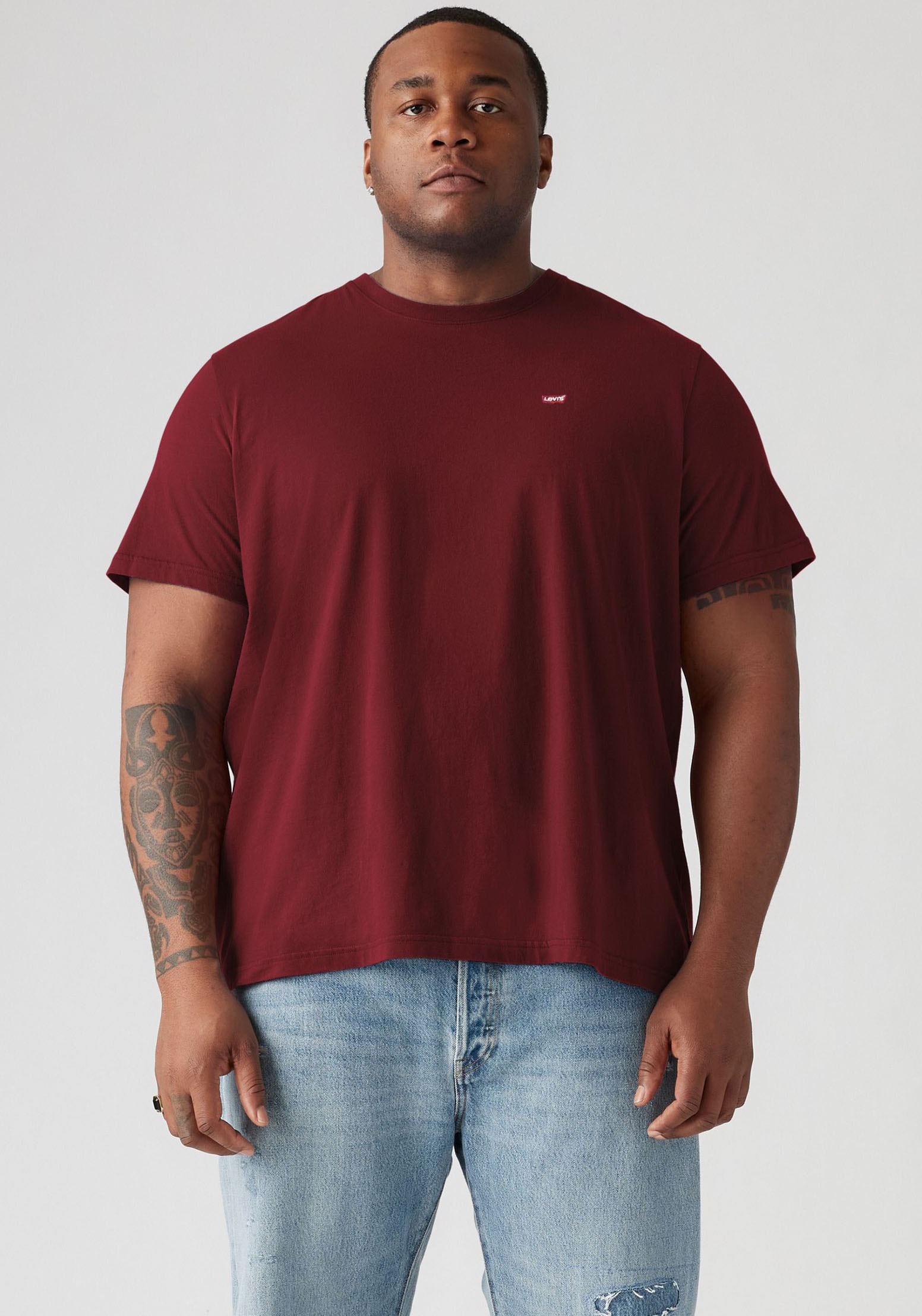 Levis Plus T-Shirt "LE BIG ORIGINAL HM TEE" mit Logo Stickerei günstig online kaufen