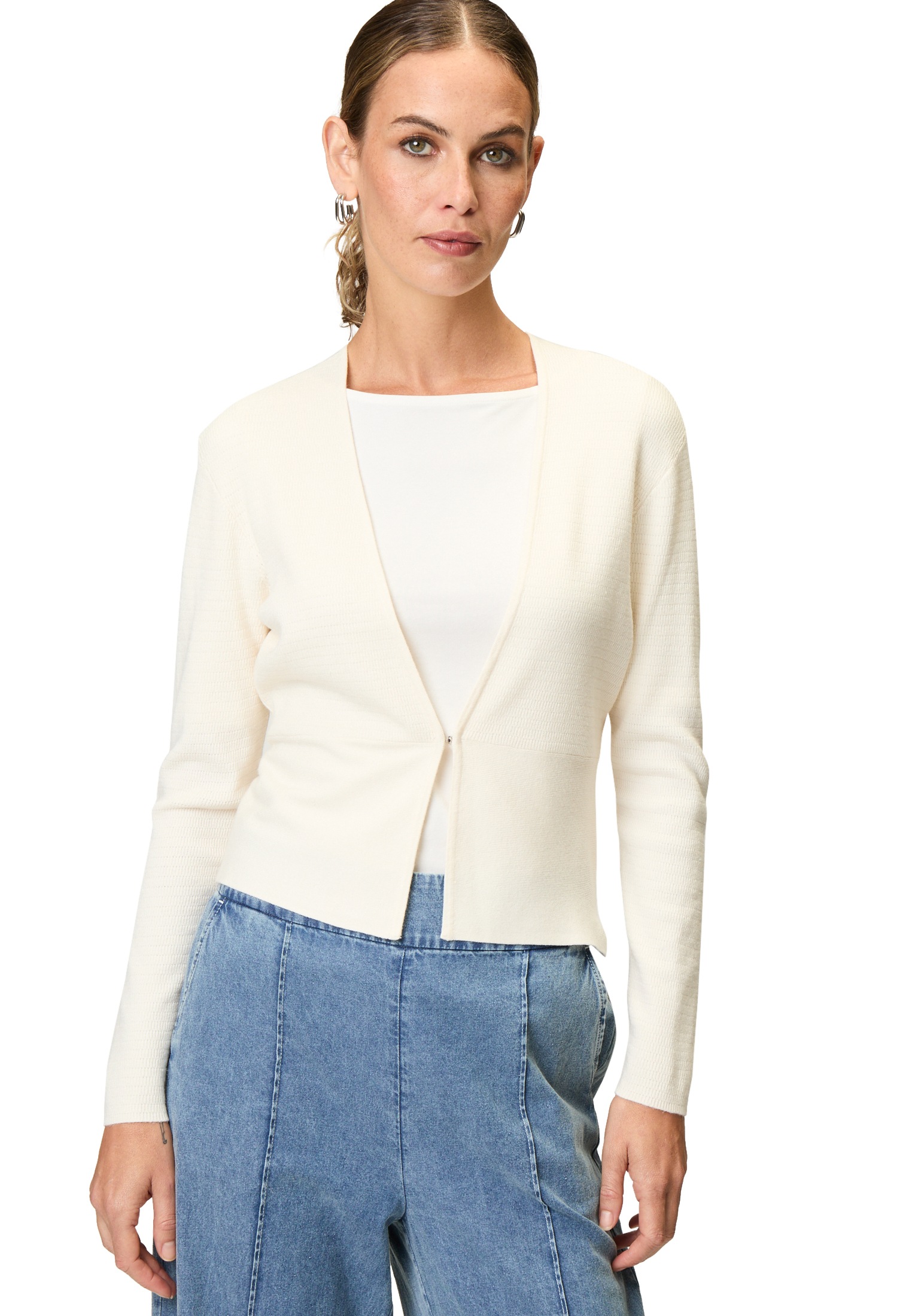 Zero Strickjacke "zero Damen Strickjacke mit V-Ausschnitt", Plain/ohne Deta günstig online kaufen