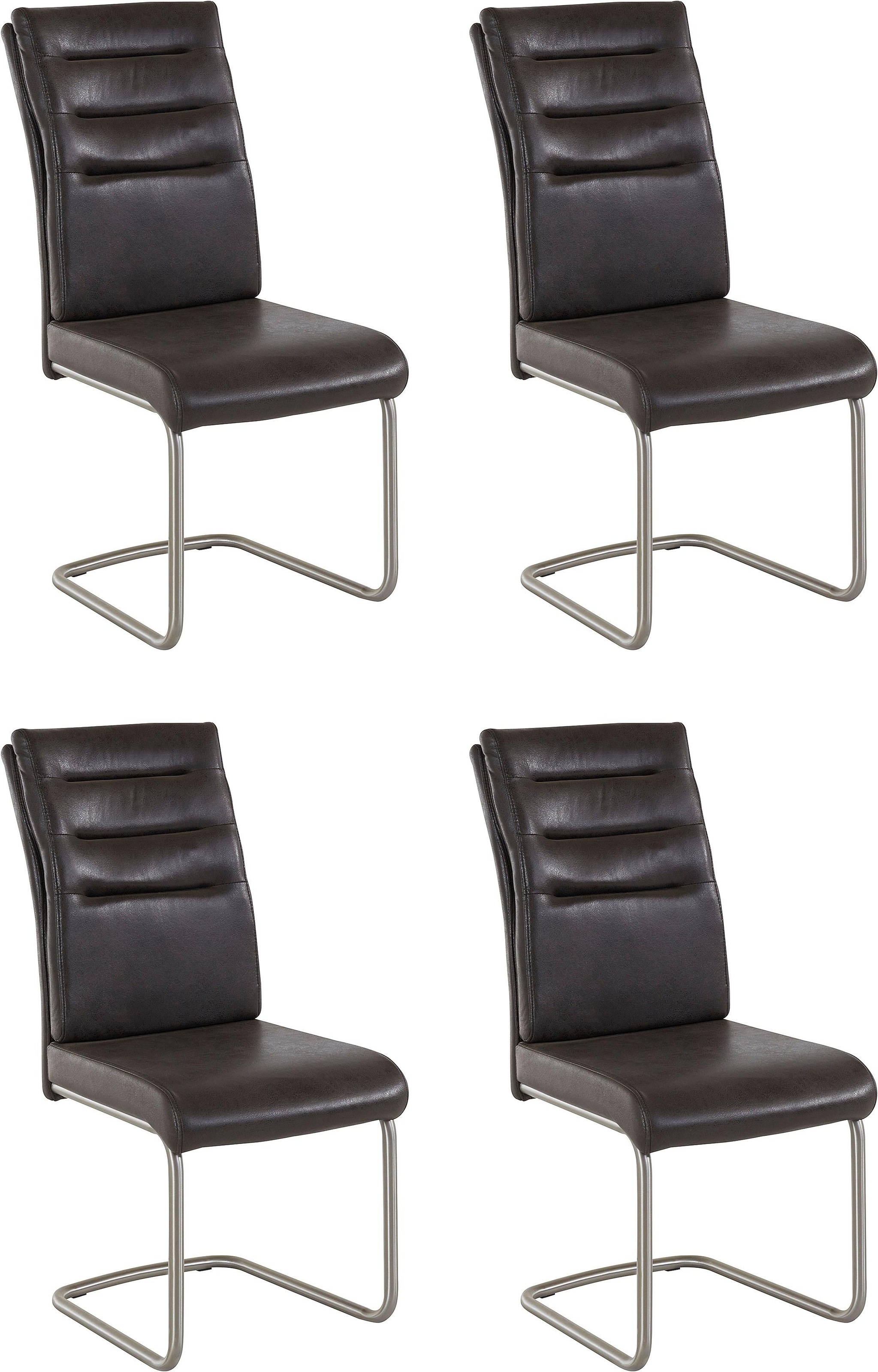 Thumbnail - HELA Esszimmerstuhl "Paula Freischwinger" (Set) 4 Stk.mit Echtedelstahlgestell, 2 oder 4 Stück