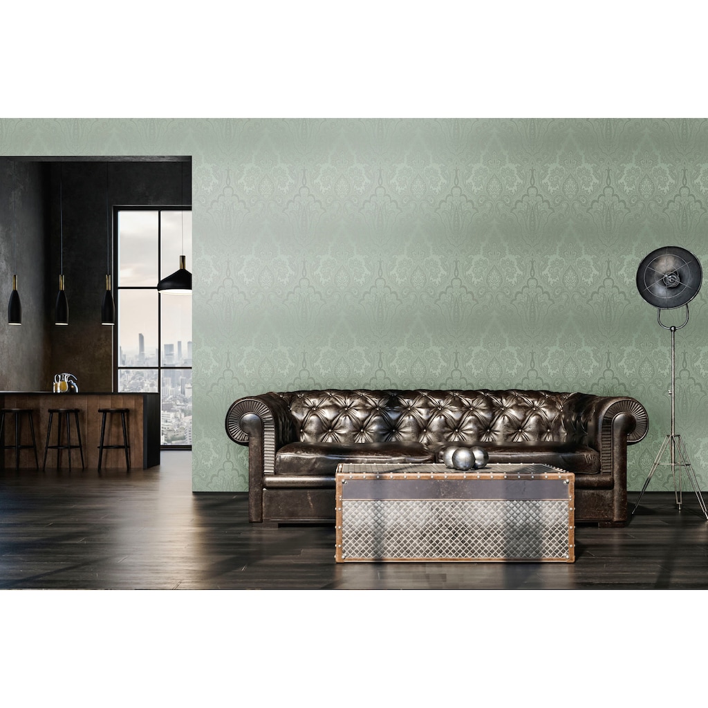 living walls Vliestapete »My Home My Spa«, Barock-ornamental-Glitzermuster