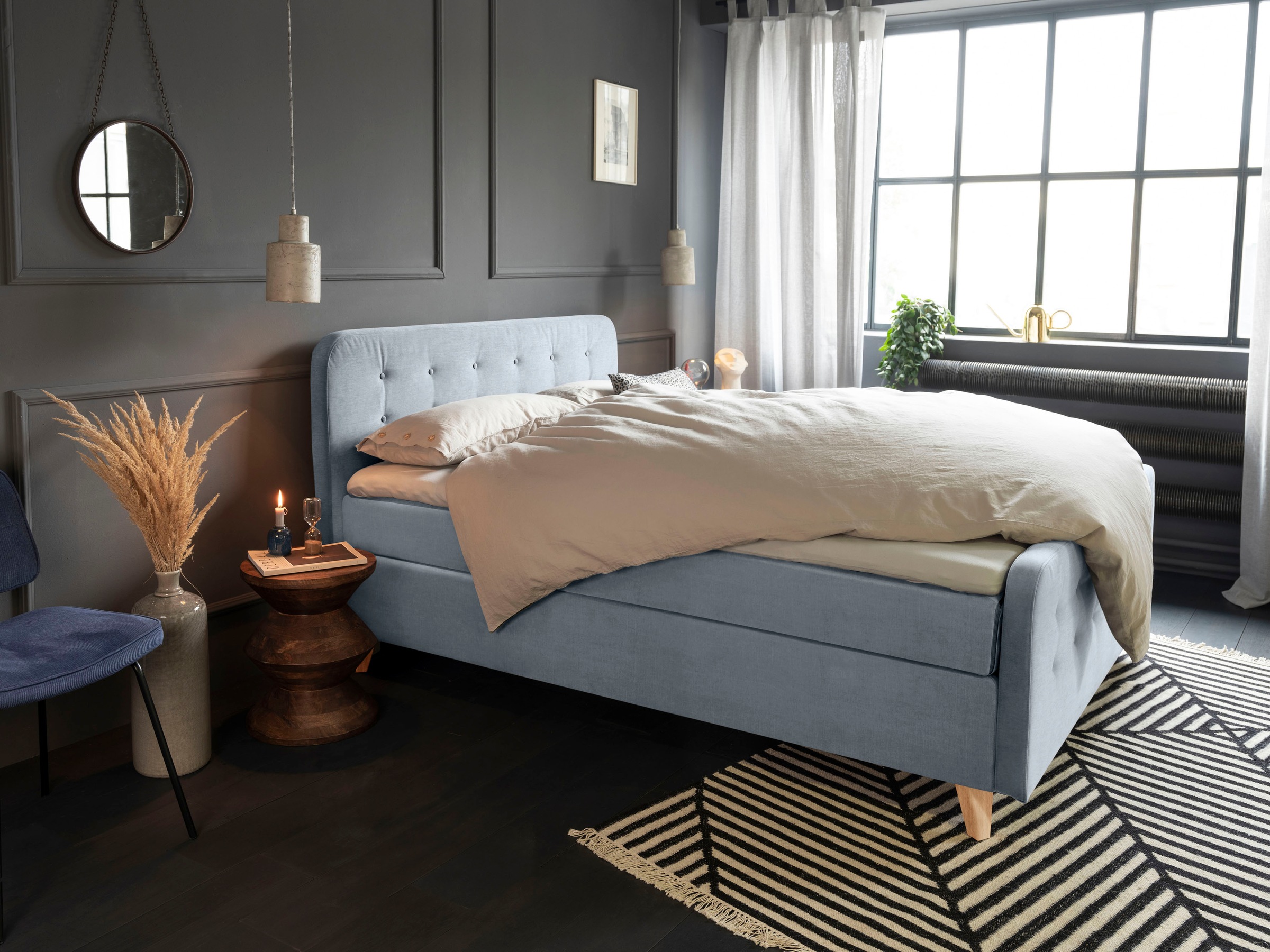 TOM TAILOR HOME Boxspringbett "NORDIC BOX", mit Knopfheftung im Kopfteil un günstig online kaufen
