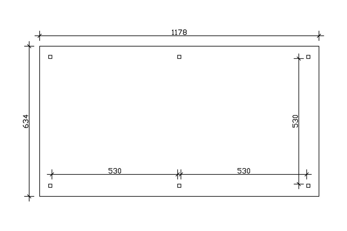 Skanholz Doppelcarport »Taunus« Leimholz 530 cm natur