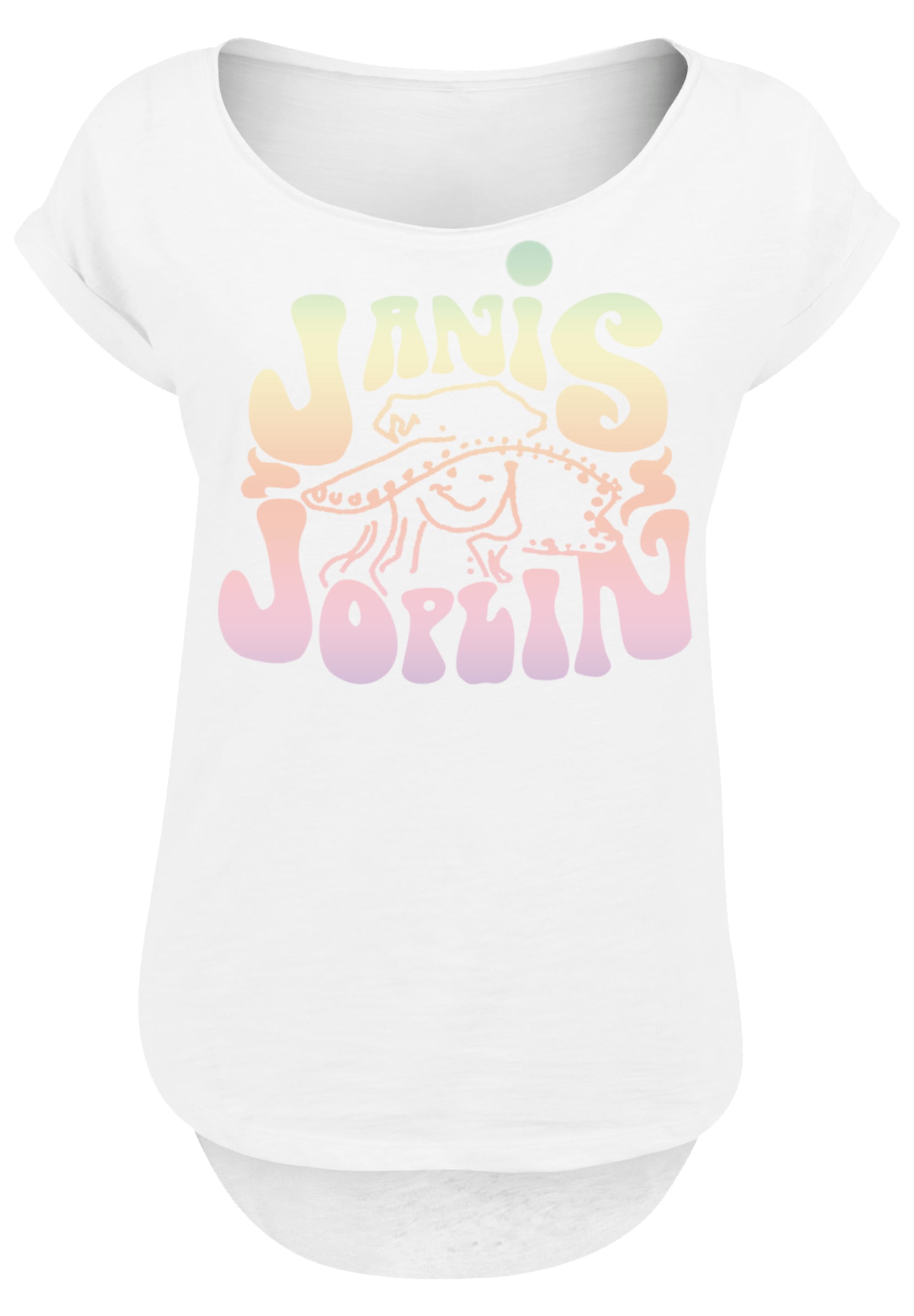 F4NT4STIC T-Shirt "PLUS SIZE Janis Joplin Pastel Logo", Print günstig online kaufen