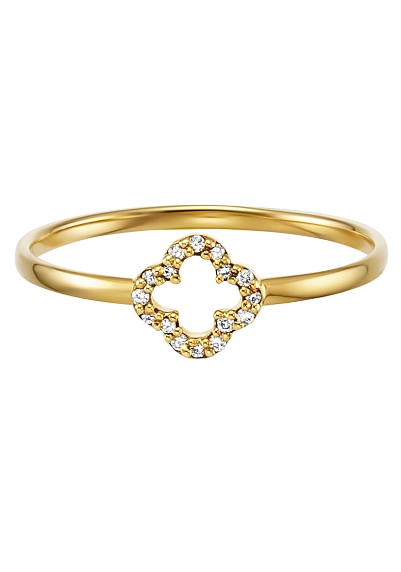 Julie Julsen Gold Diamantring »KLEEBLATT, JJGRG0880.DI«, mit Brillanten