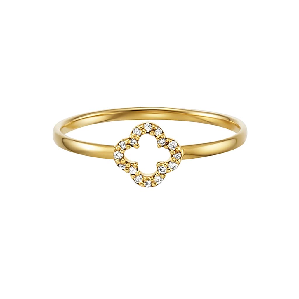 Julie Julsen Gold Diamantring »KLEEBLATT, JJGRG0880.DI«