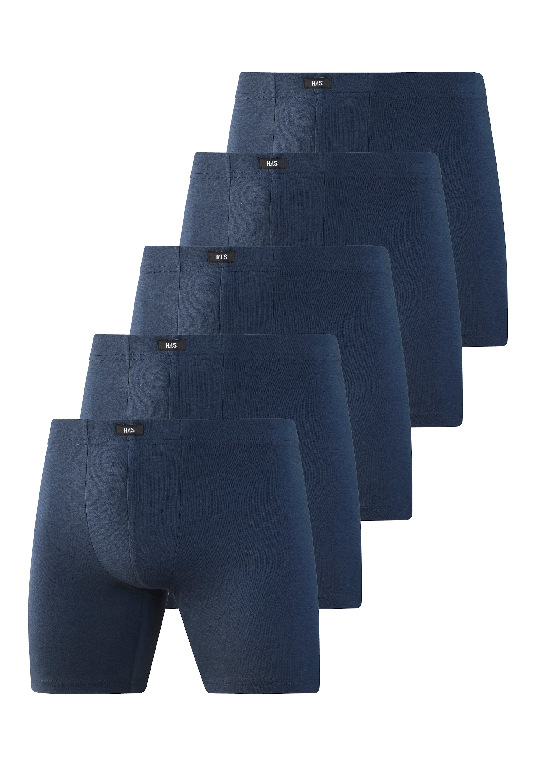 H.I.S Langer Boxer »Langer Boxer Boxershorts für Herren« Packung, 5 Stk. Boxershorts für Herren, mit Logo am Bund