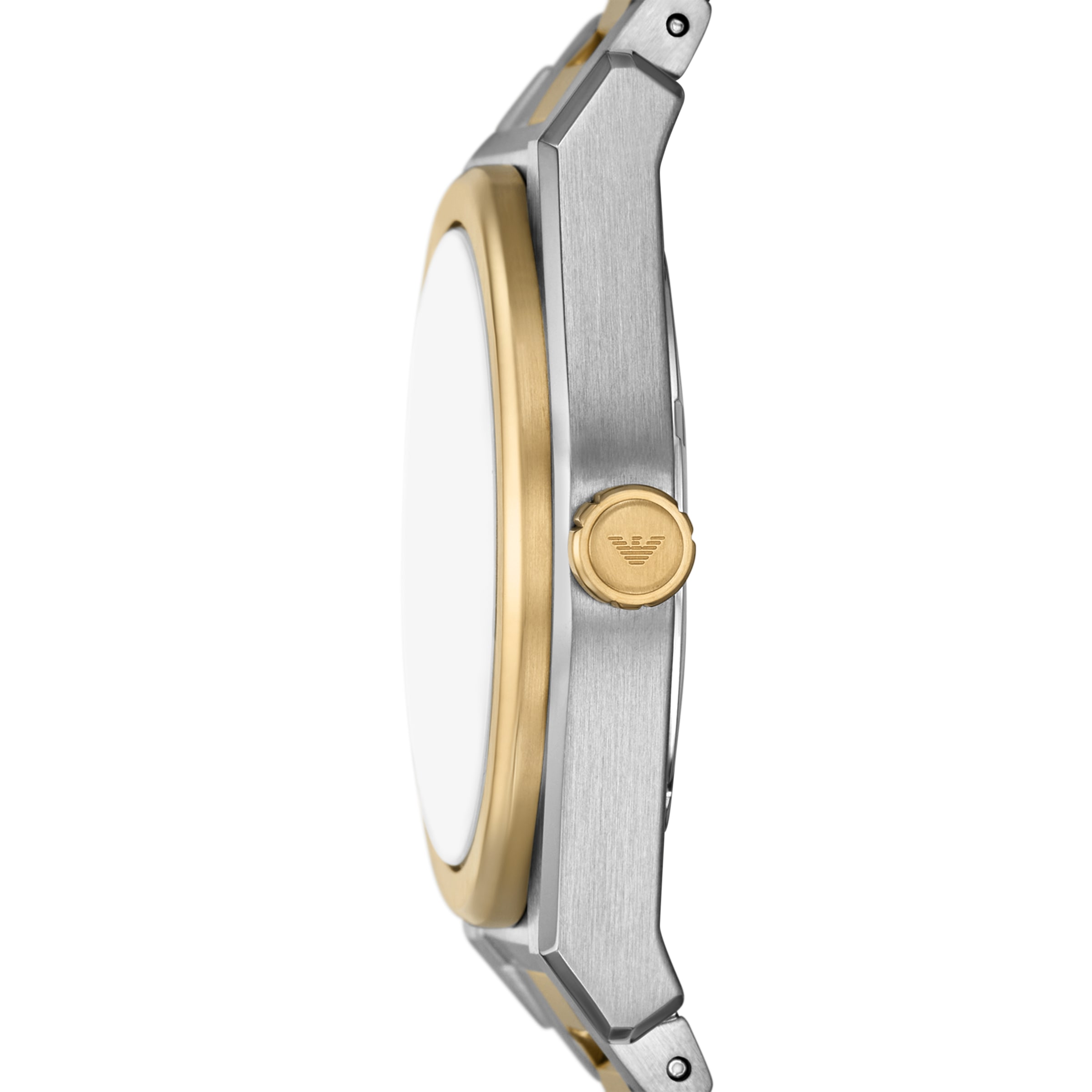 Emporio Armani Quarzuhr Armbanduhr, Herrenuhr, Edelstahlarmband, analog, Tag