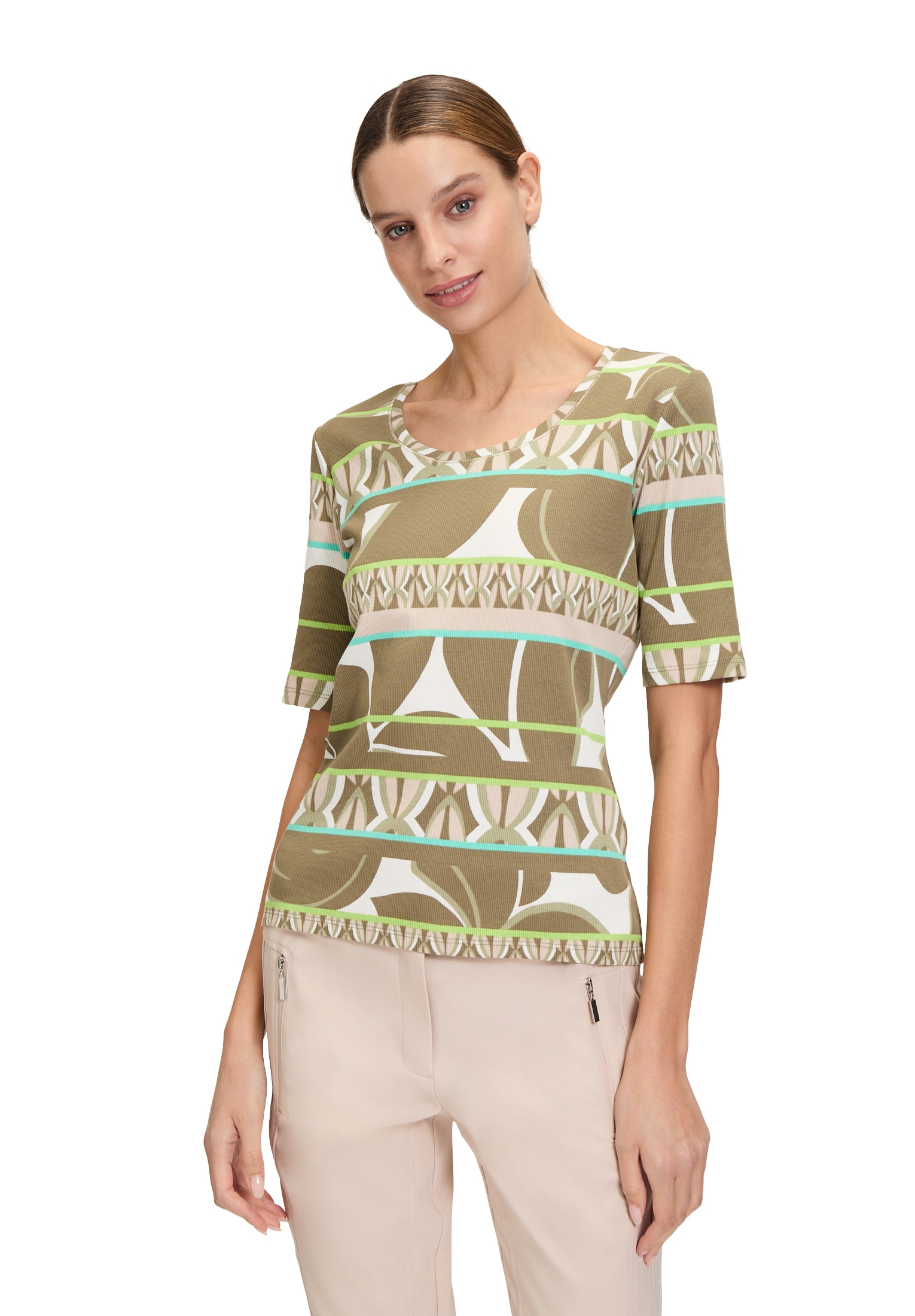 Betty Barclay Kurzarmshirt "Betty Barclay Damen Basic Shirt mit Rippenstruk günstig online kaufen