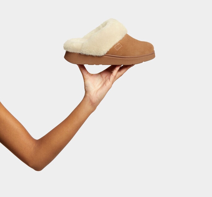 Fitflop Hausschuh »SHUV«, Clog, Pantoffel, Mule, Flats mit Warmfutter