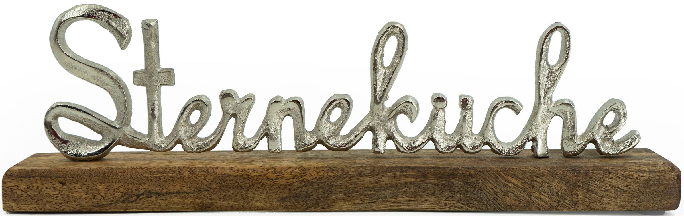 NOOR LIVING Deko-Schriftzug "Sterneküche", aus Holz und Aluminium