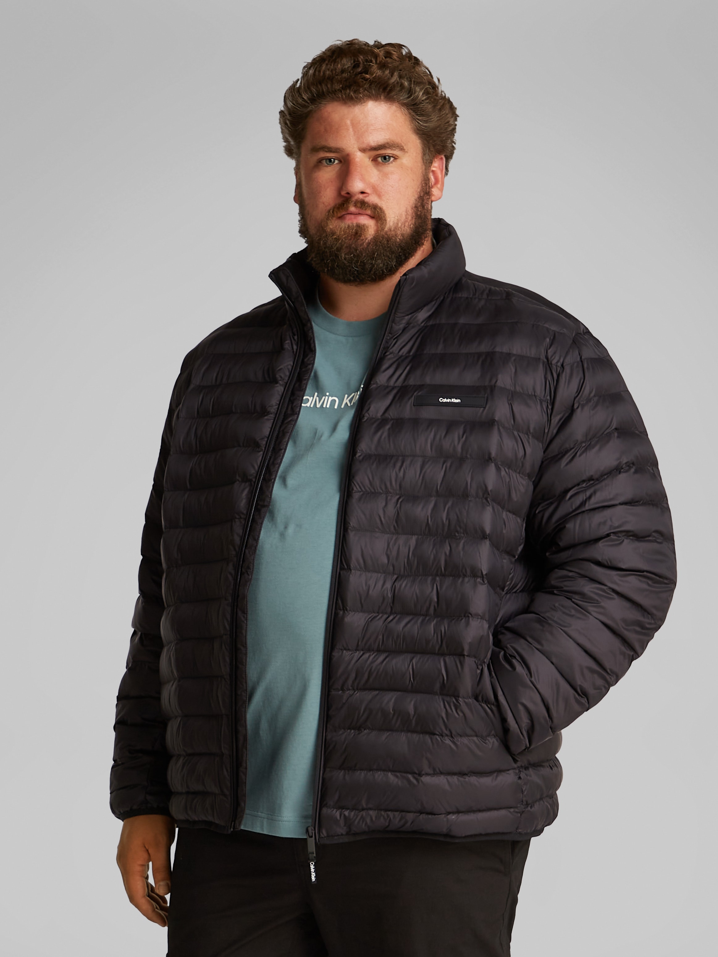 Calvin Klein Big&Tall Steppjacke »BT_LW QUILT JACKET«, in Großen Größen mit Logopatch