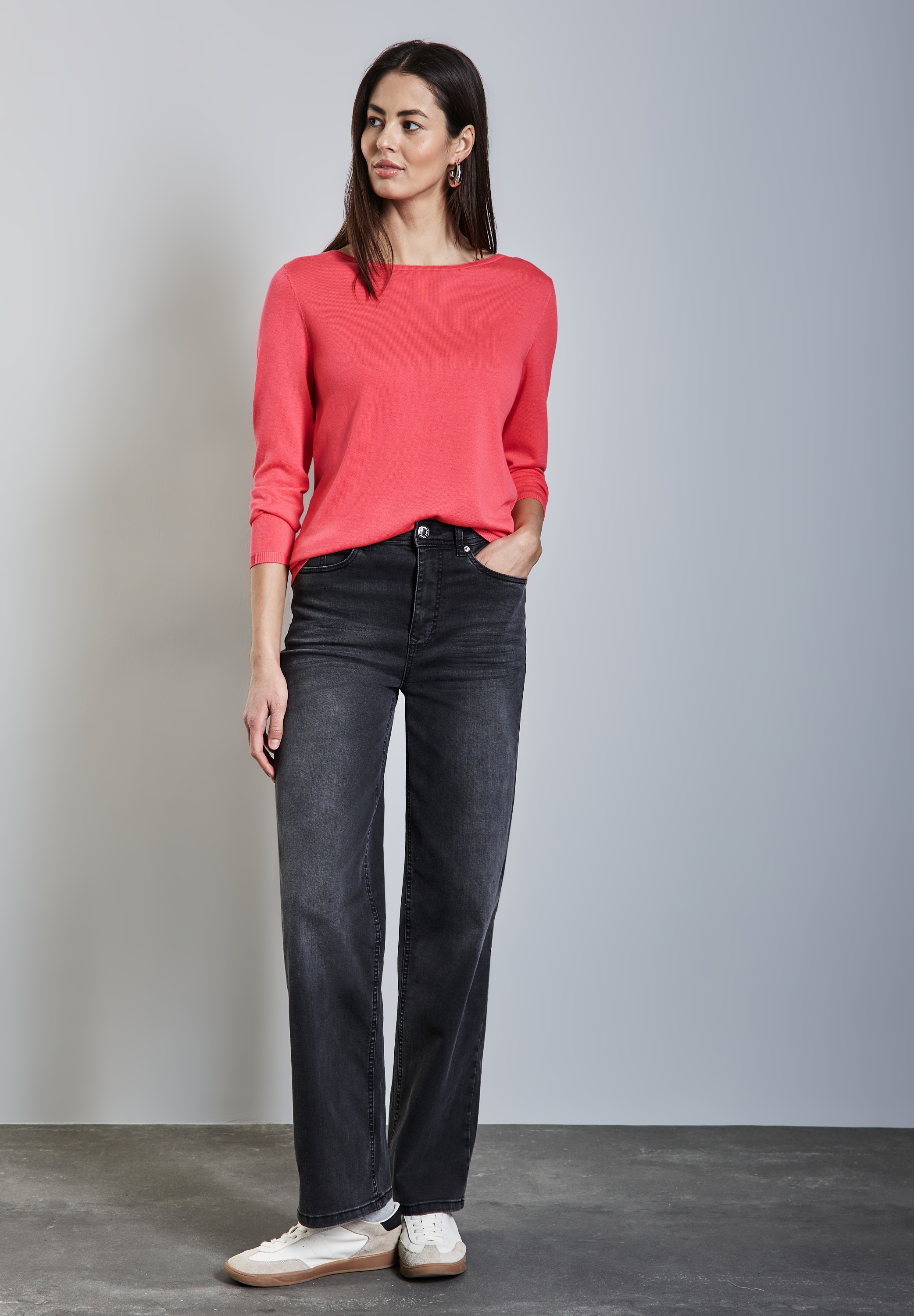 STREET ONE Strickpullover, mit U-Boot-Ausschnitt