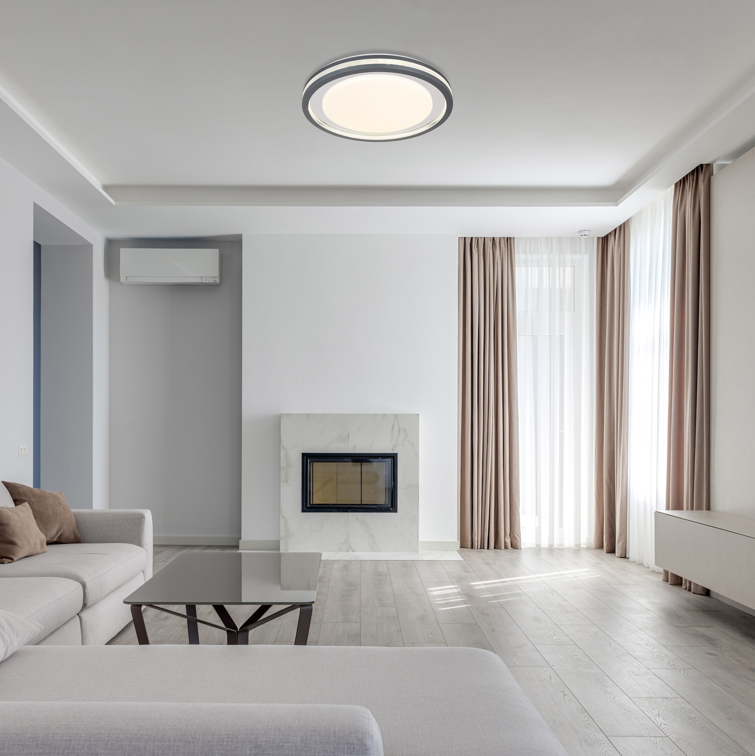 GLOBO LIGHTING LED Deckenleuchte »TERPSA«, Leuchtmittel LED-Modul | LED fest integriert, Deckenlampe/rund/Wohnzimmer/Schlafzimmer/elegant