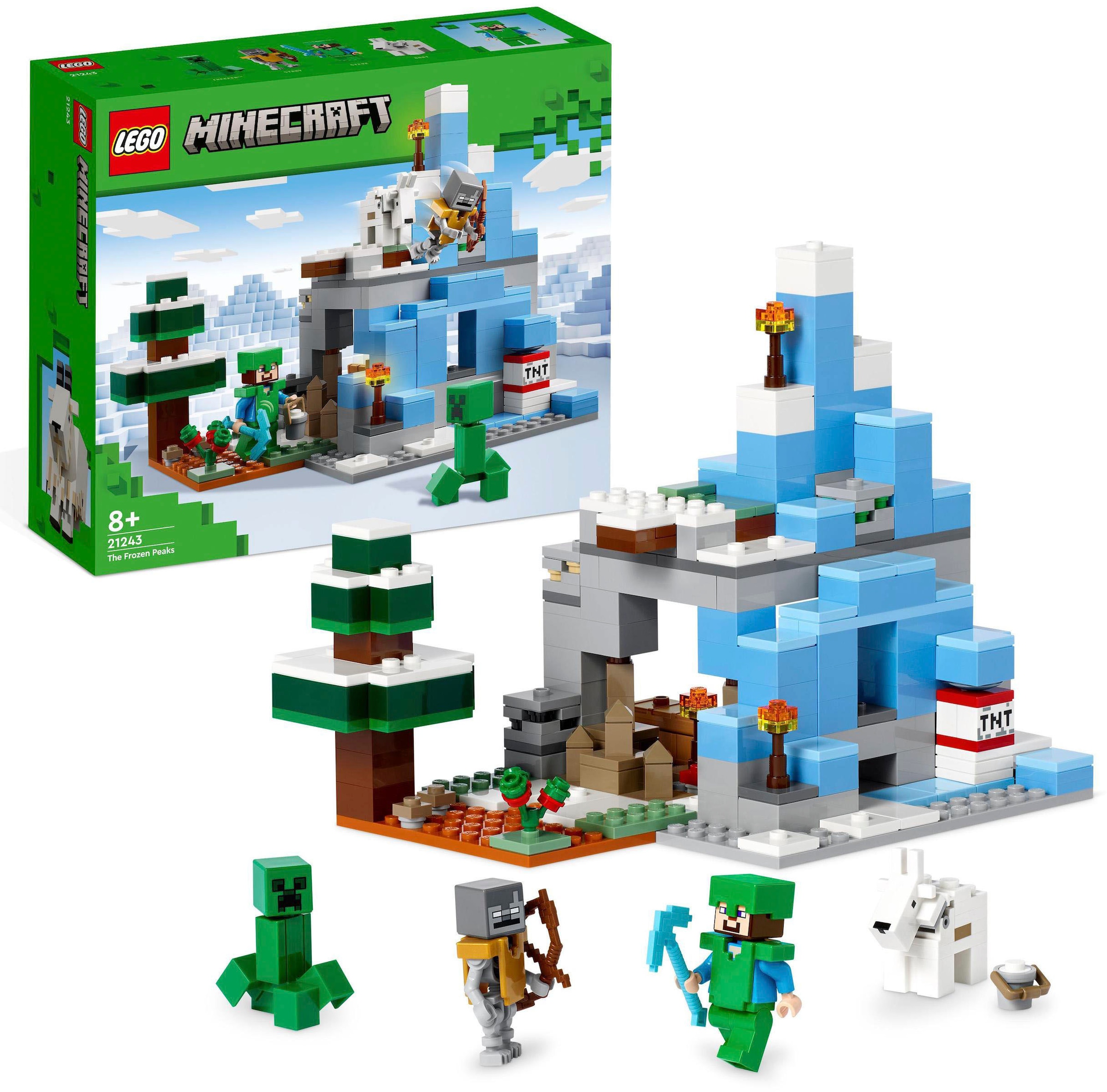 LEGO® Konstruktionsspielsteine »Die Vereisten Gipfel (21243), LEGO® Minecraft«, (304 St.), Made in Europe