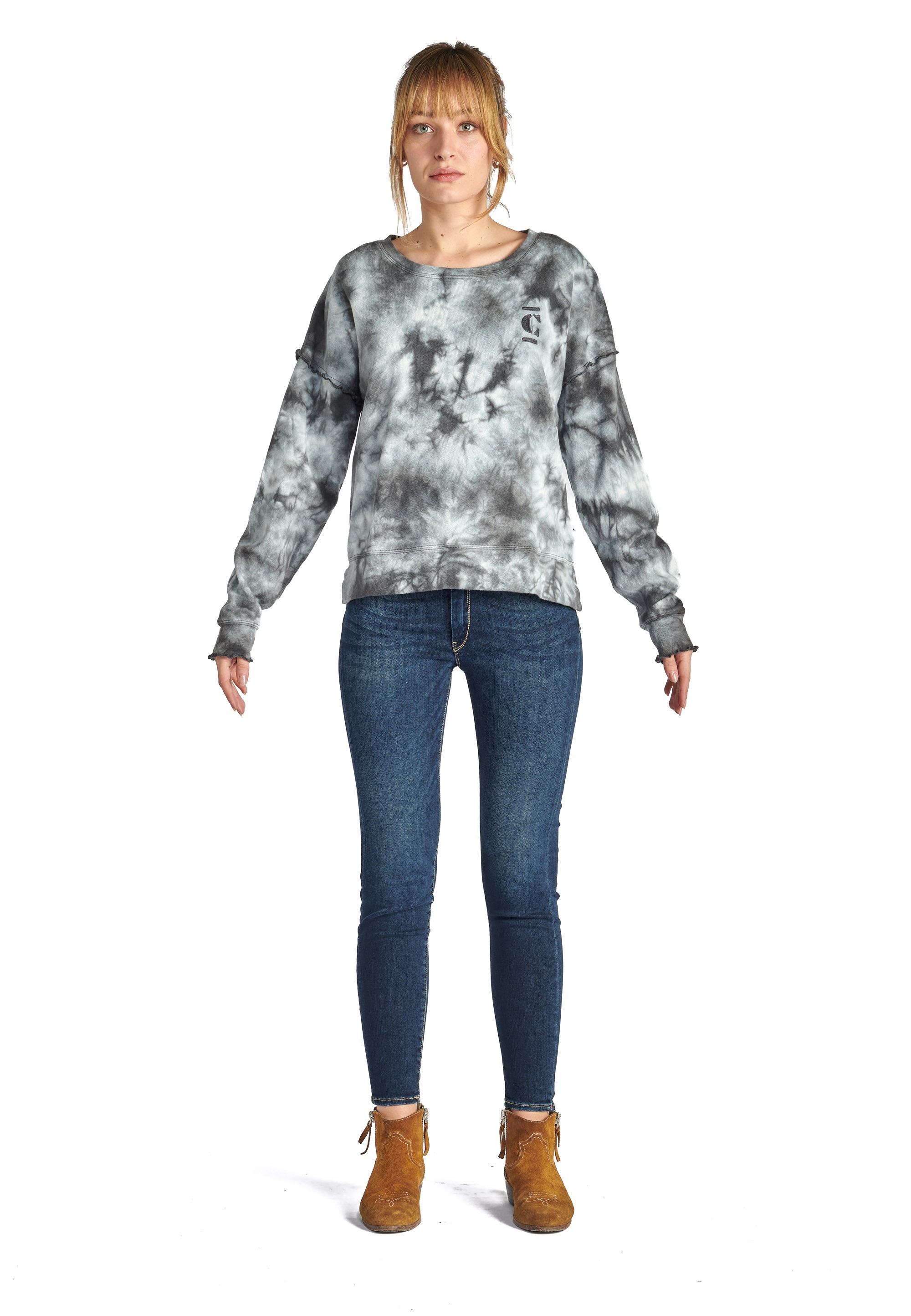 Le Temps Des Cerises Sweatshirt »JIL«, in cooler Batik-Optik