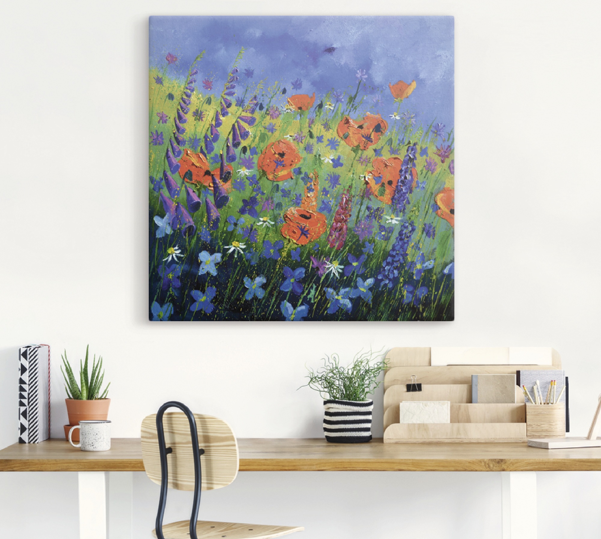 Artland Leinwandbild »Mein Garten«, Blumenwiese, (1 St.), auf Keilrahmen gespannt