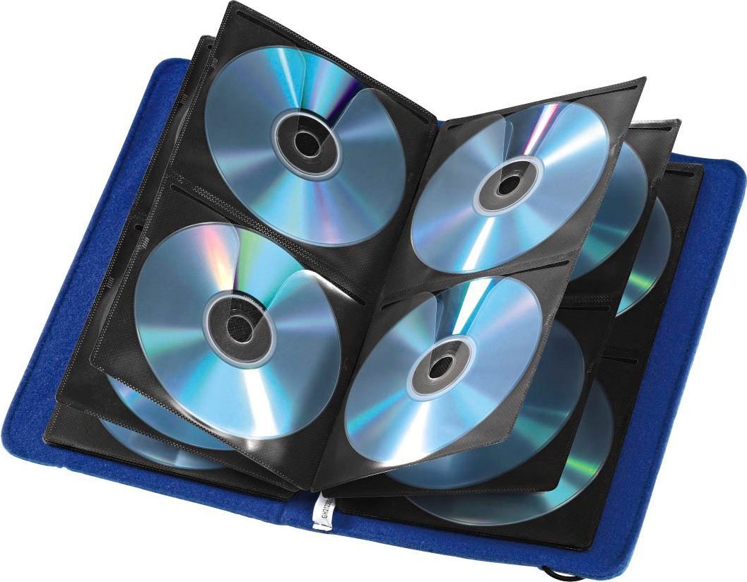 Hama CD-Hülle »CD / DVD / Blu-ray-Tasche "Felt" für 48 Discs, Schutzhülle, Cover Blau«