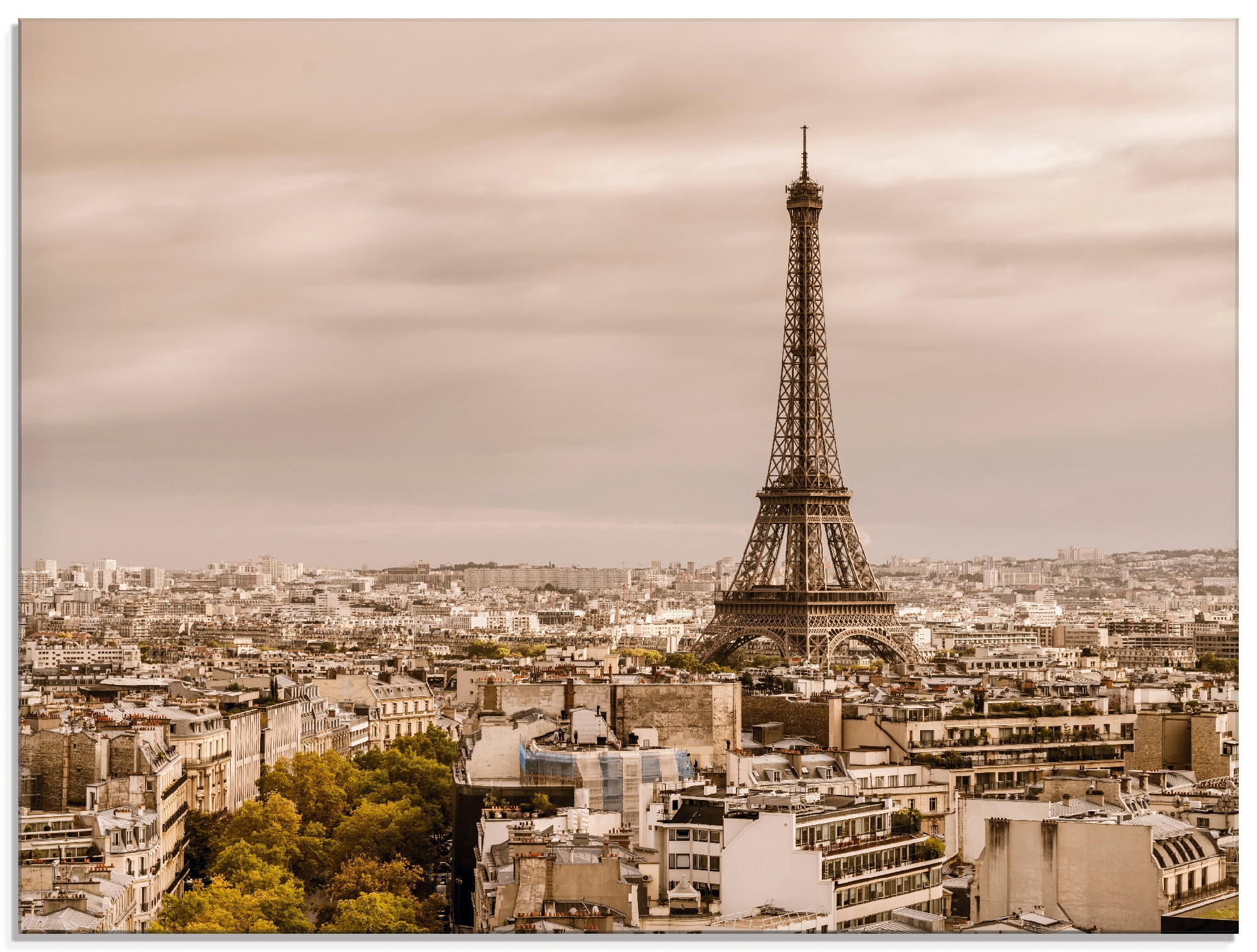 Artland Glasbild "Paris Eiffelturm I", Frankreich, (1 St.), in verschiedenen Größen