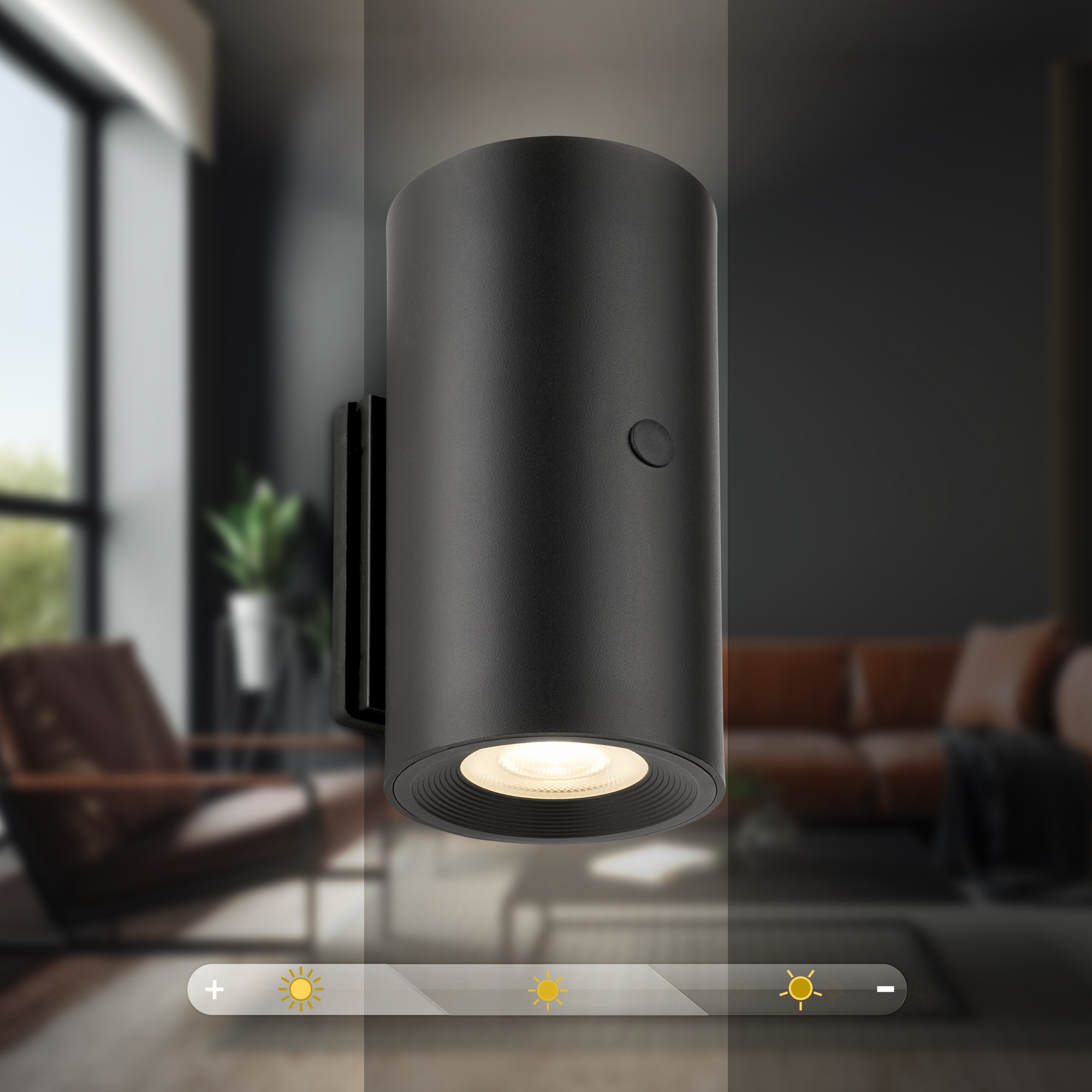 Briloner Leuchten LED Wandleuchte »ISY« LED-Modul 2 Stk. Warmweiß 6,1 x 12 cm (DxH) Schwarz 2 W ohne Stromanschluss Flur 2er-Set