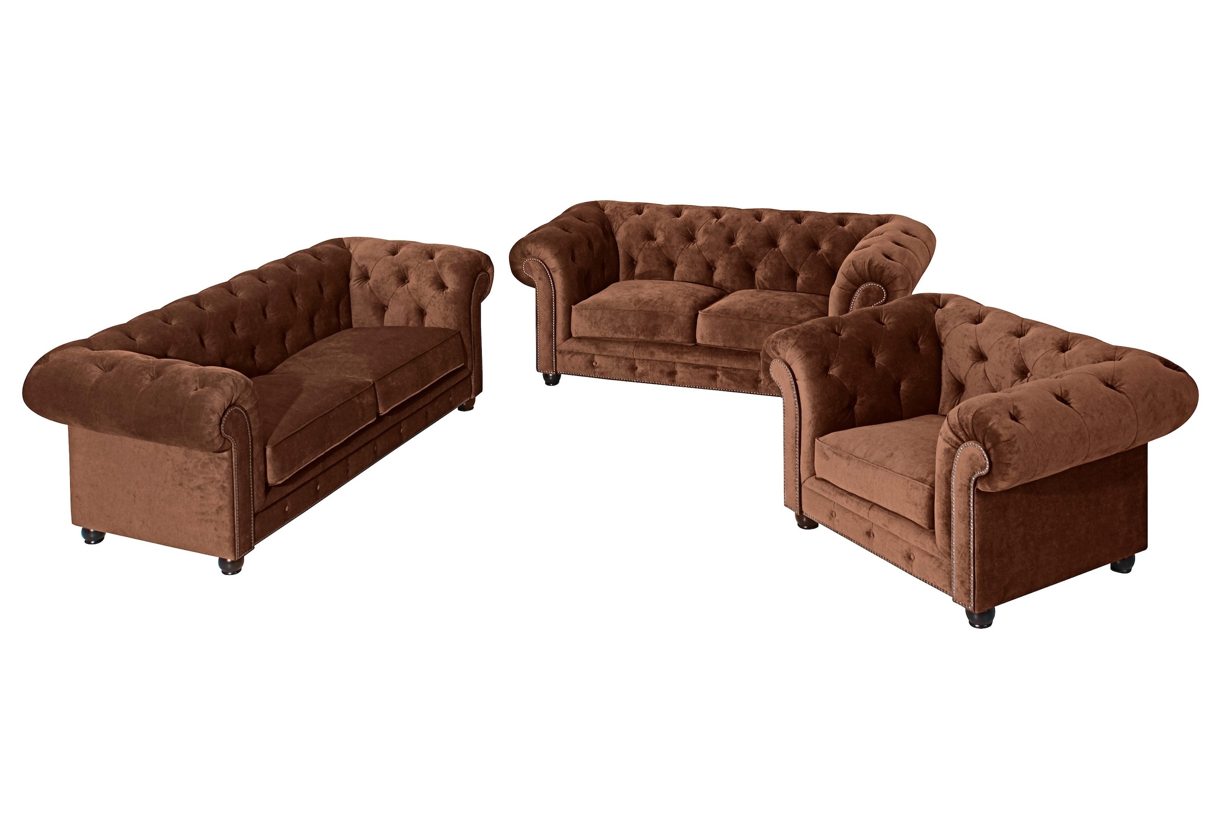 Max Winzer® Chesterfield-Sofa »Old England modern, edel, Retro, hochwertig verarbeitet und bequem«, mit aufwendiger Knopfheftung, 2-Sitzer oder 2,5-Sitzer