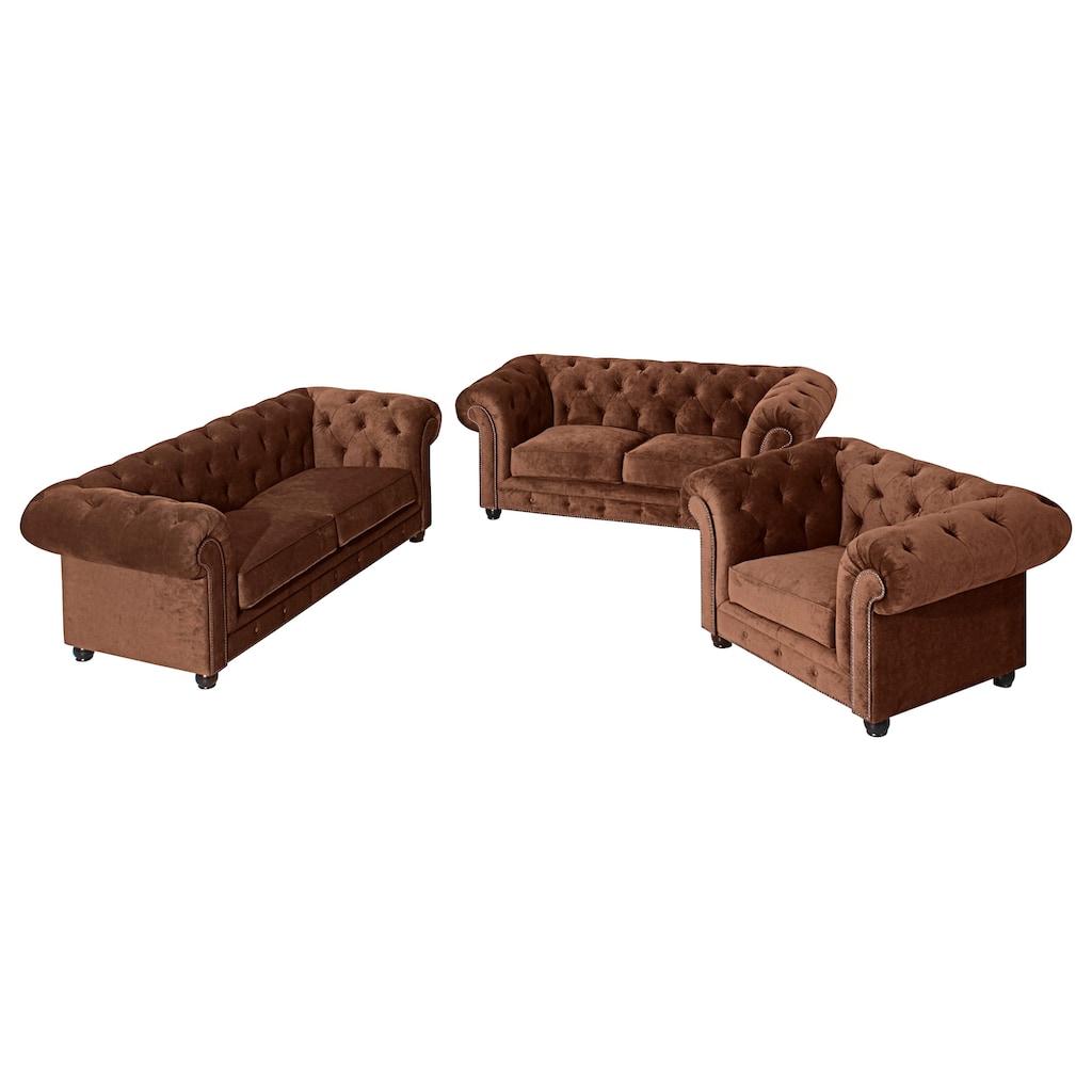 Max Winzer® Chesterfield-Sofa »Old England«, mit edler Knopfheftung, 2-Sitzer oder 2,5-Sitzer