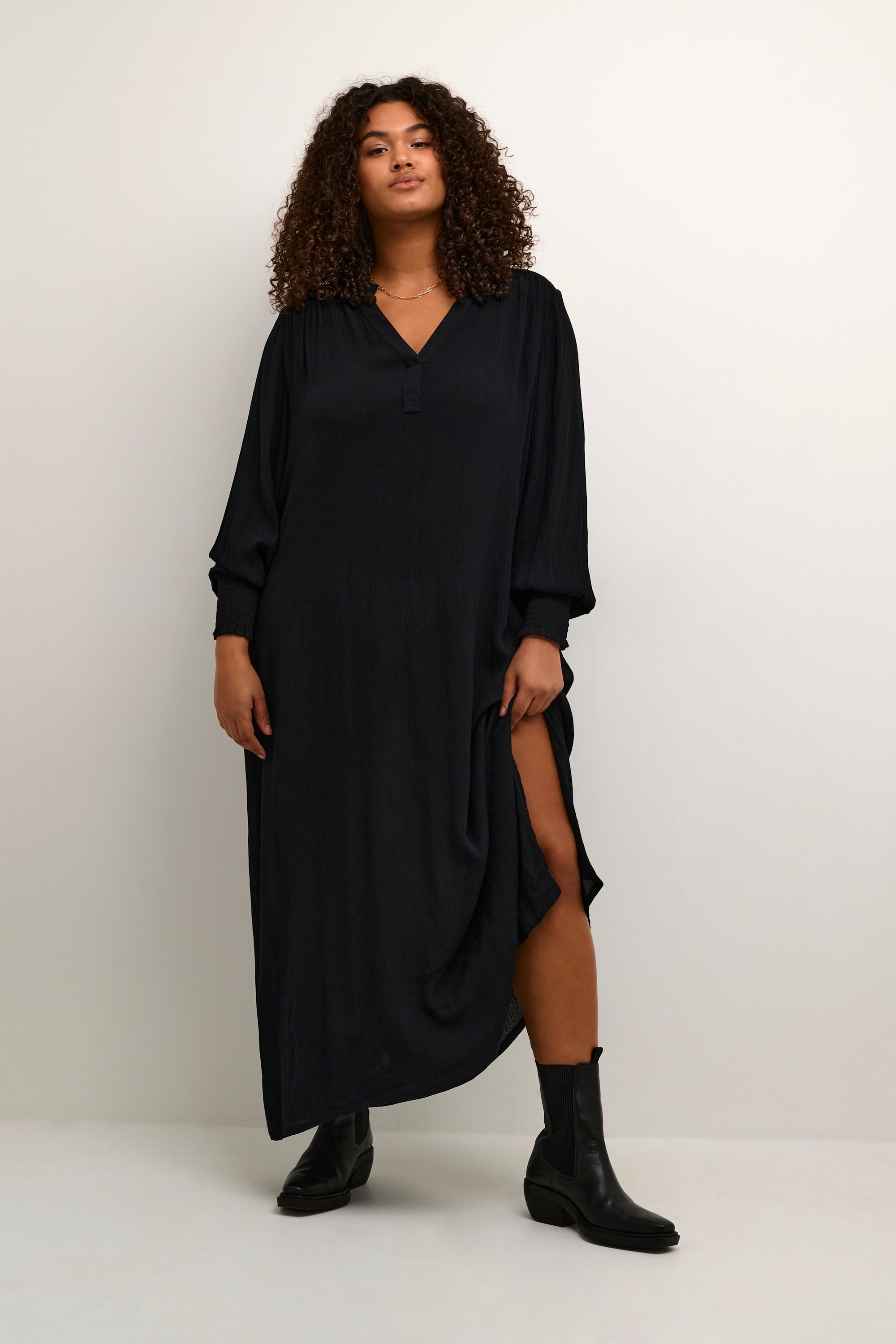 KAFFE Curve Midikleid »Damen Kleid KCmiriam«