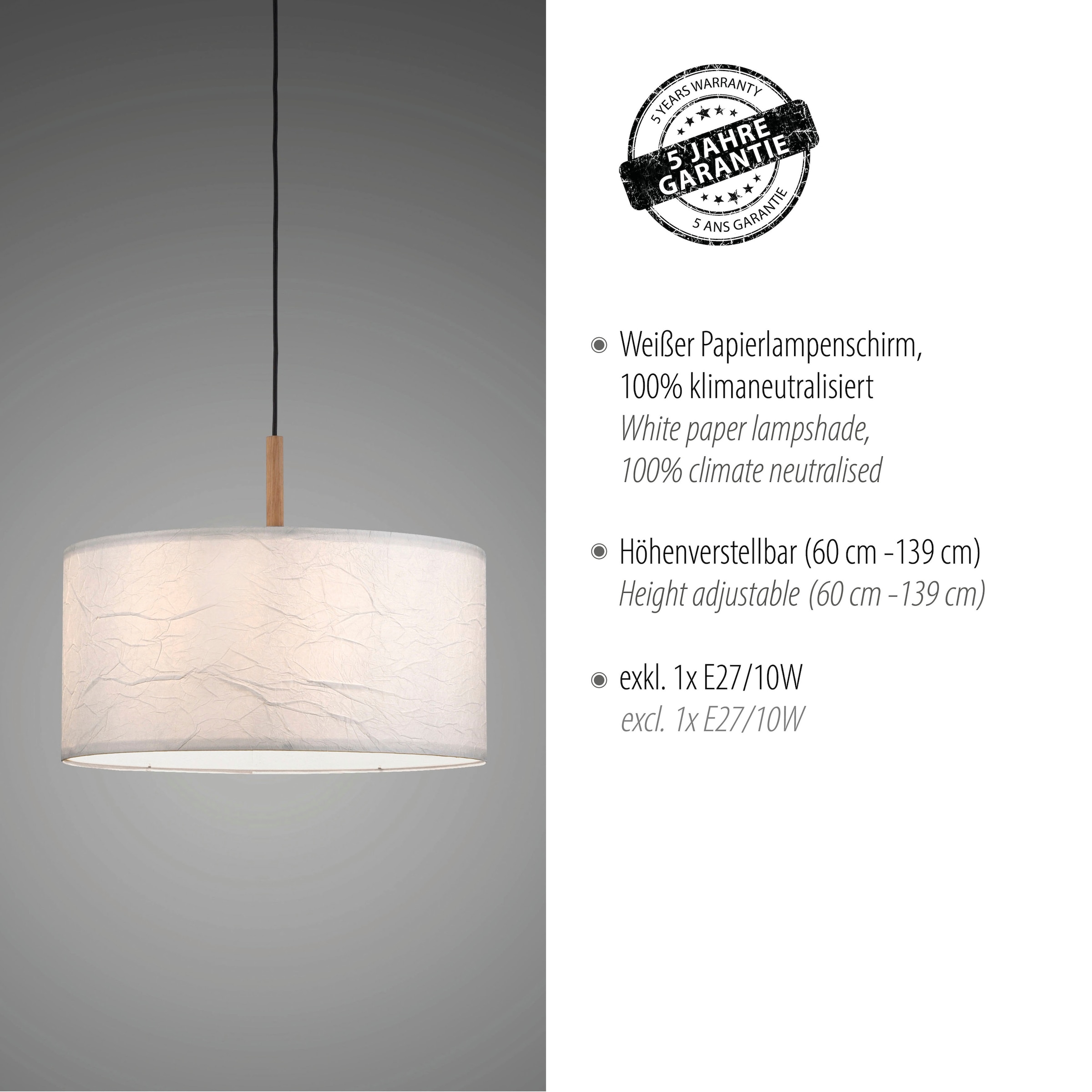 JUST LIGHT Pendelleuchte »GREEN SOFI«, 1 flammig, Leuchtmittel E27 | ohne Leuchtmittel