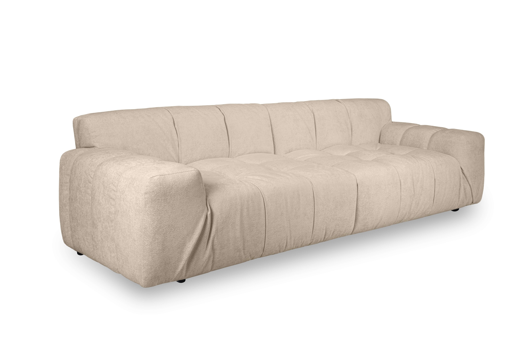 INOSIGN 3-Sitzer »Calmara, Breite 286 cm, weicher Lounge-Sitzkomfort«, bodentief, Samt oder Chenille, mit Knopfsteppung