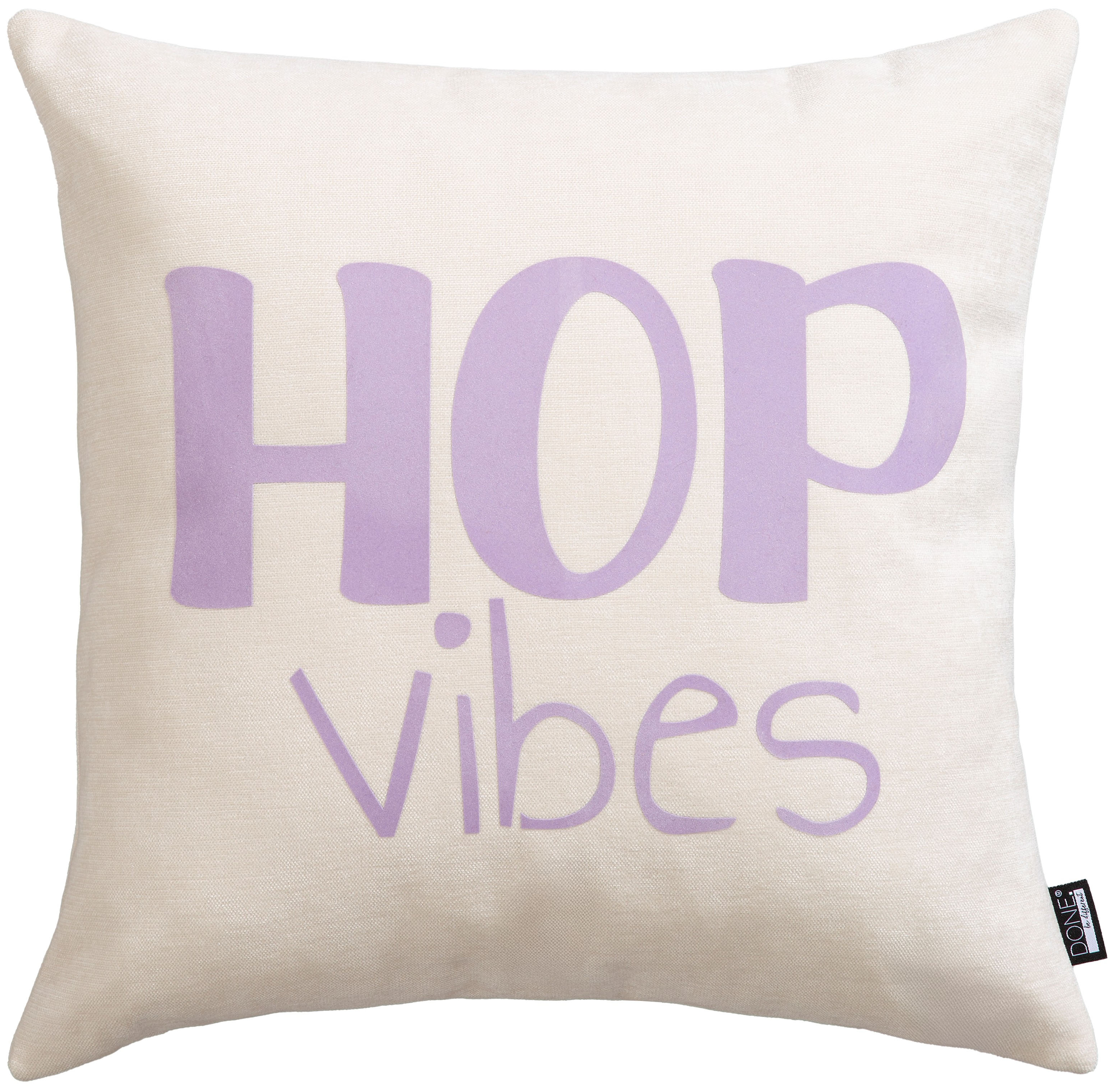 done. Dekokissen "HOB VIBES" Weicher Chenille-Stoff Kuschelige Beflockung