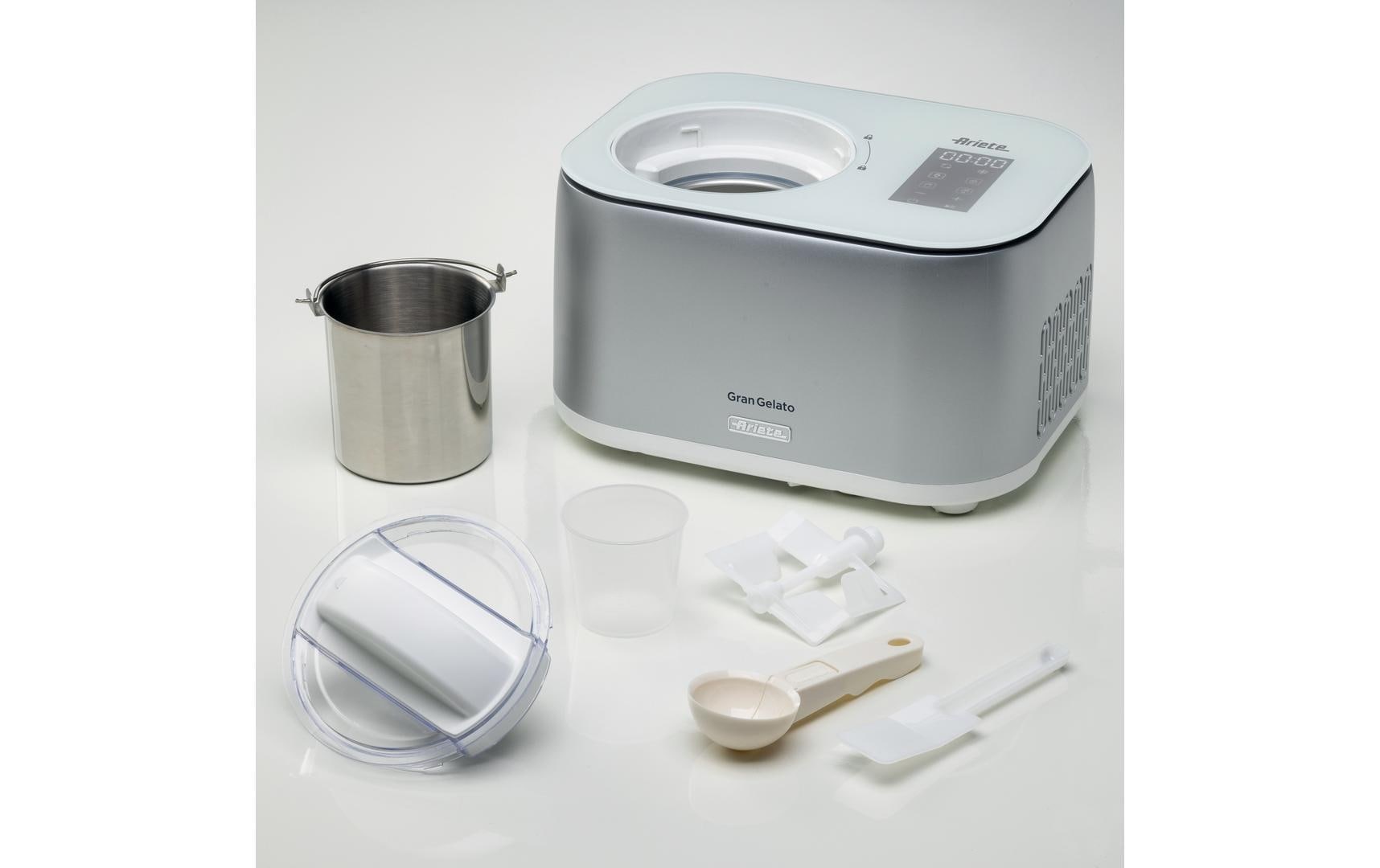 Ariete Silber Eismaschine "Gran Gelato" 1 L 100 W Die Integrierte Nachkühlfunktion Hält Dein Eis Bis Zu 1 Stunde Kühl. von Baur - Image 5