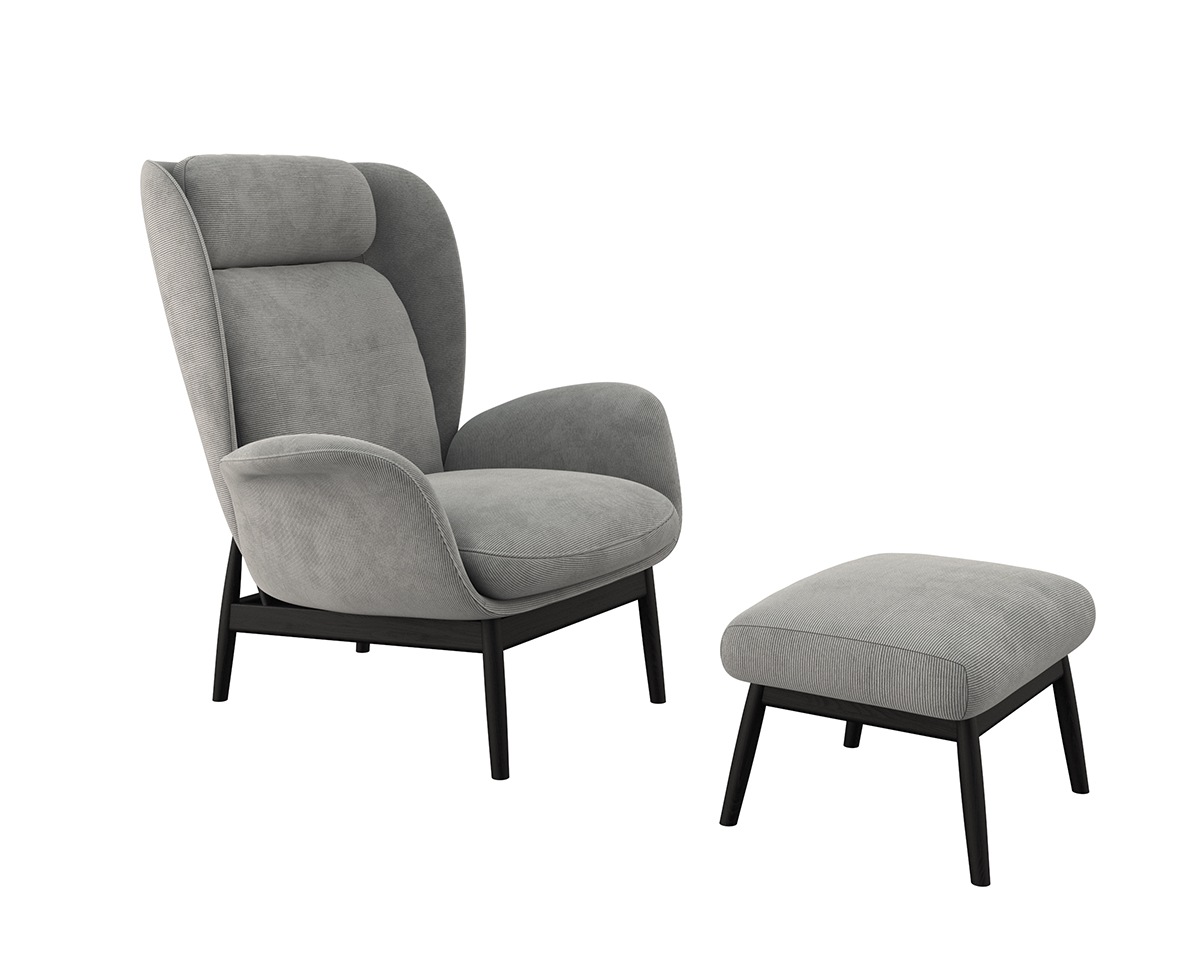 Thumbnail - FLEXLUX Ohrensessel "Padova Scandic Design Sessel, erstklassiger Sitz- und Wohlfühlkomfort", Stil & Komfort, organische ...