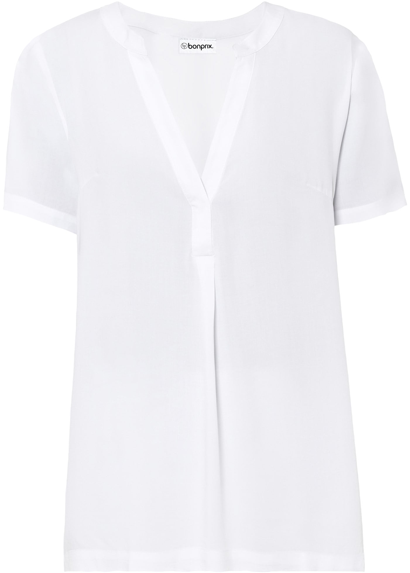 bonprix Longtunika gerader Schnitt, mit kurzem Arm, mit Henleykragen, aus Viskose