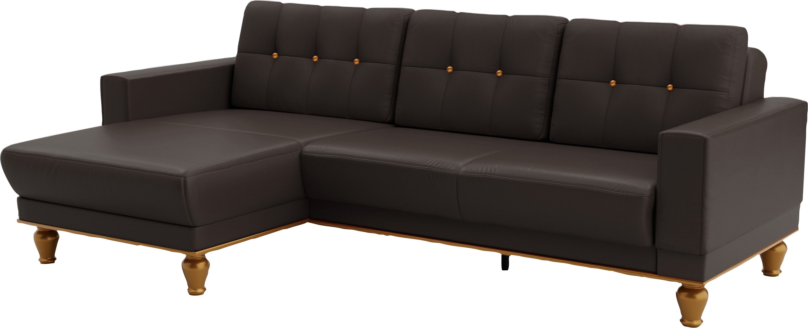 Thumbnail - sit&more Ecksofa "Orient 5 L-Form" mit Strass-Stein, wahlweise mit Bettfunktion und Bettkasten