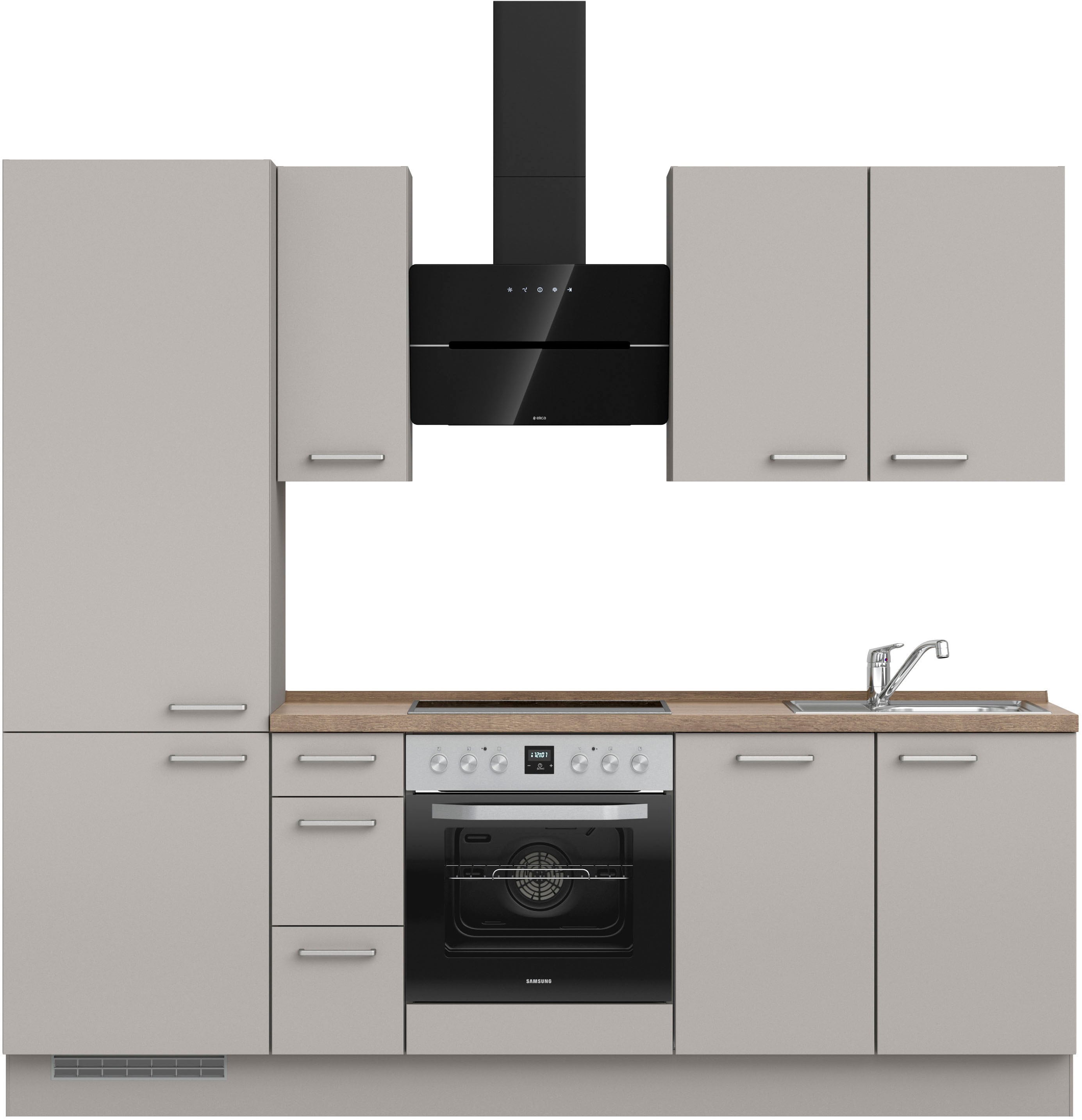 nobilia 1100000002199 ""Touch II", NEU: individuell anpassbar mit gratis Profi-Beratung" vormontiert, Breite 240 cm, Ausrichtung wählbar, wahlw. mit E-Geräten
