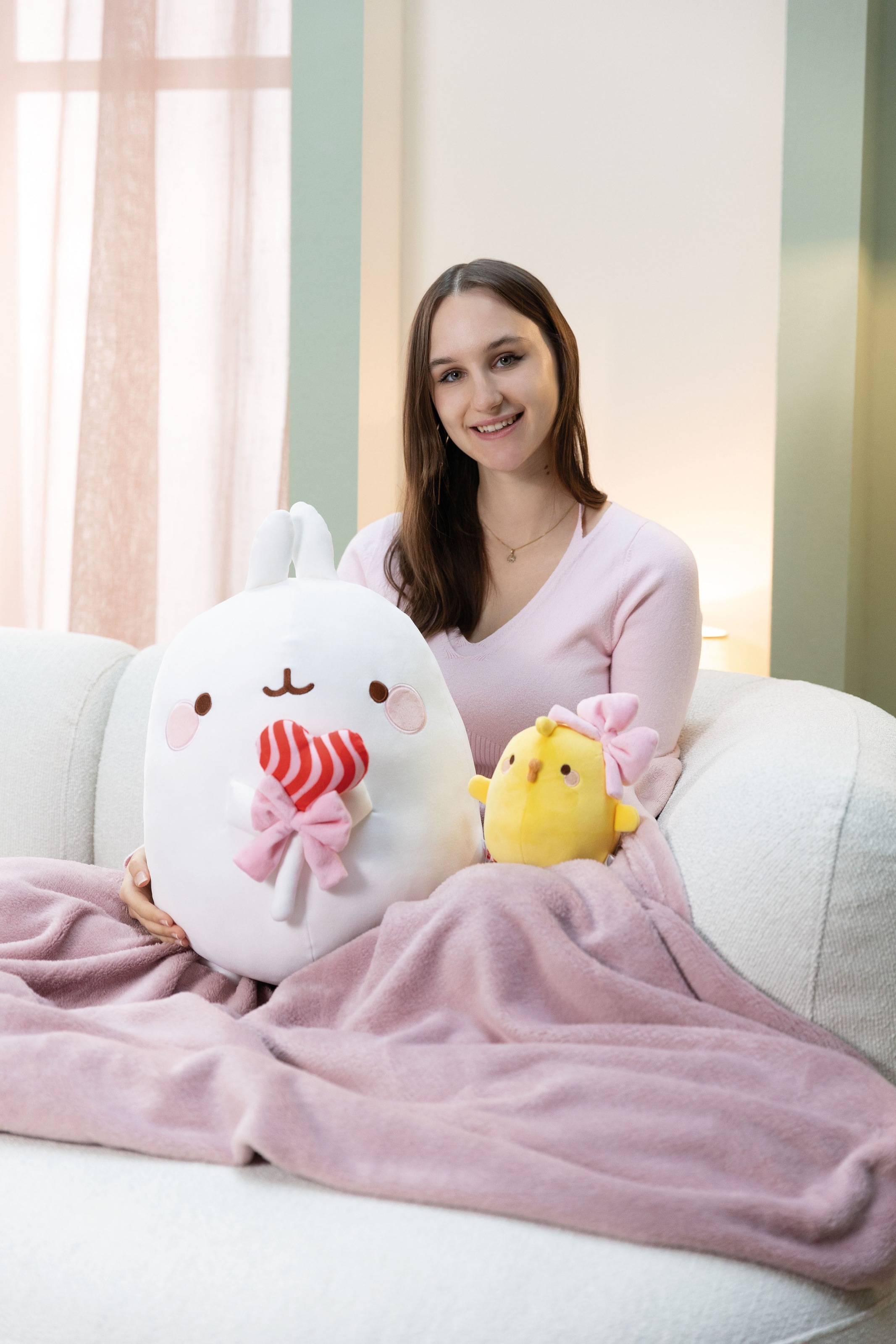 Nici Kuscheltier »MOLANG mit Lolli, 48cm« mit Lolli