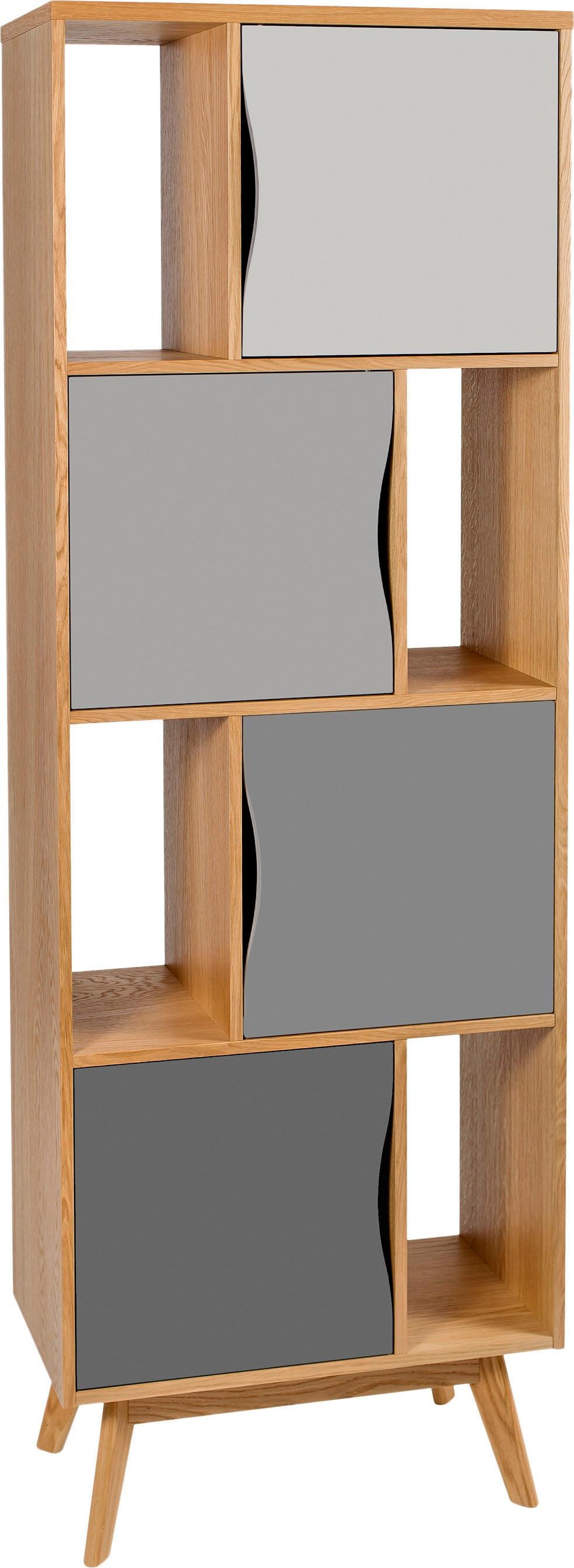 schlichtes BAUR Woodman Bücherregal »Avon«, 191 cm, Design skandinavisches aus Holzfurnier Eiche, bestellen | Höhe