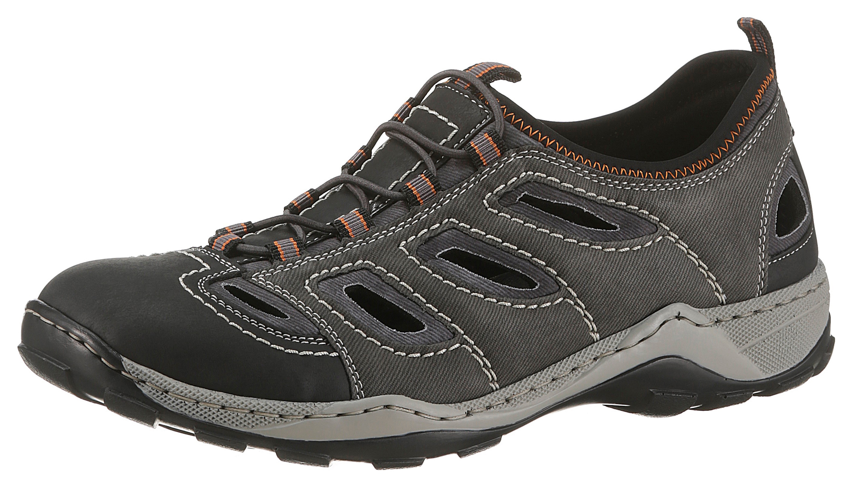 Rieker 1100000002199 Trekking Schuh, Sandale, Sommerschuh mit praktischem Gummizug