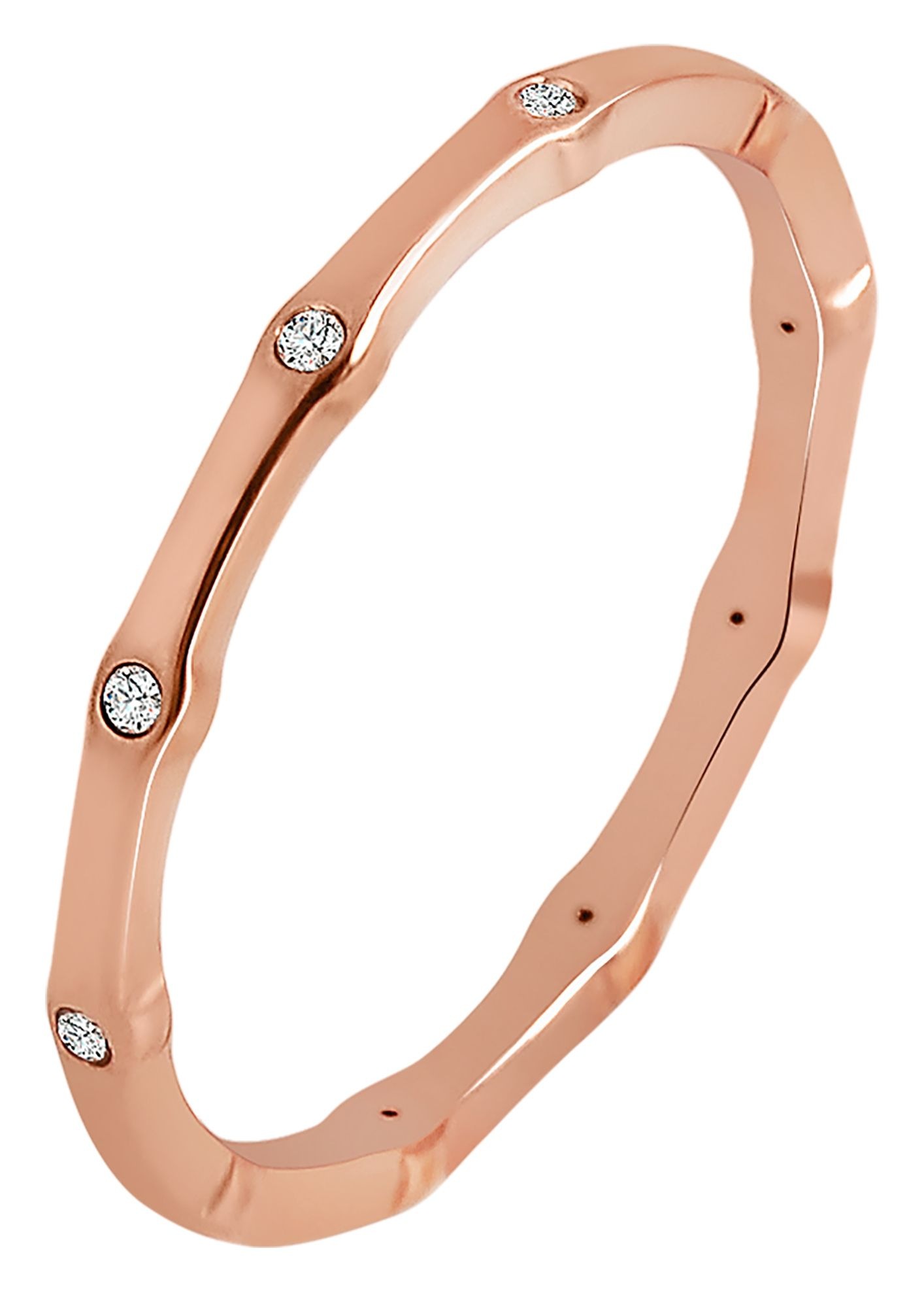 Adelia's Women's Ring Stainless Steel Rose Gold Size 54 2