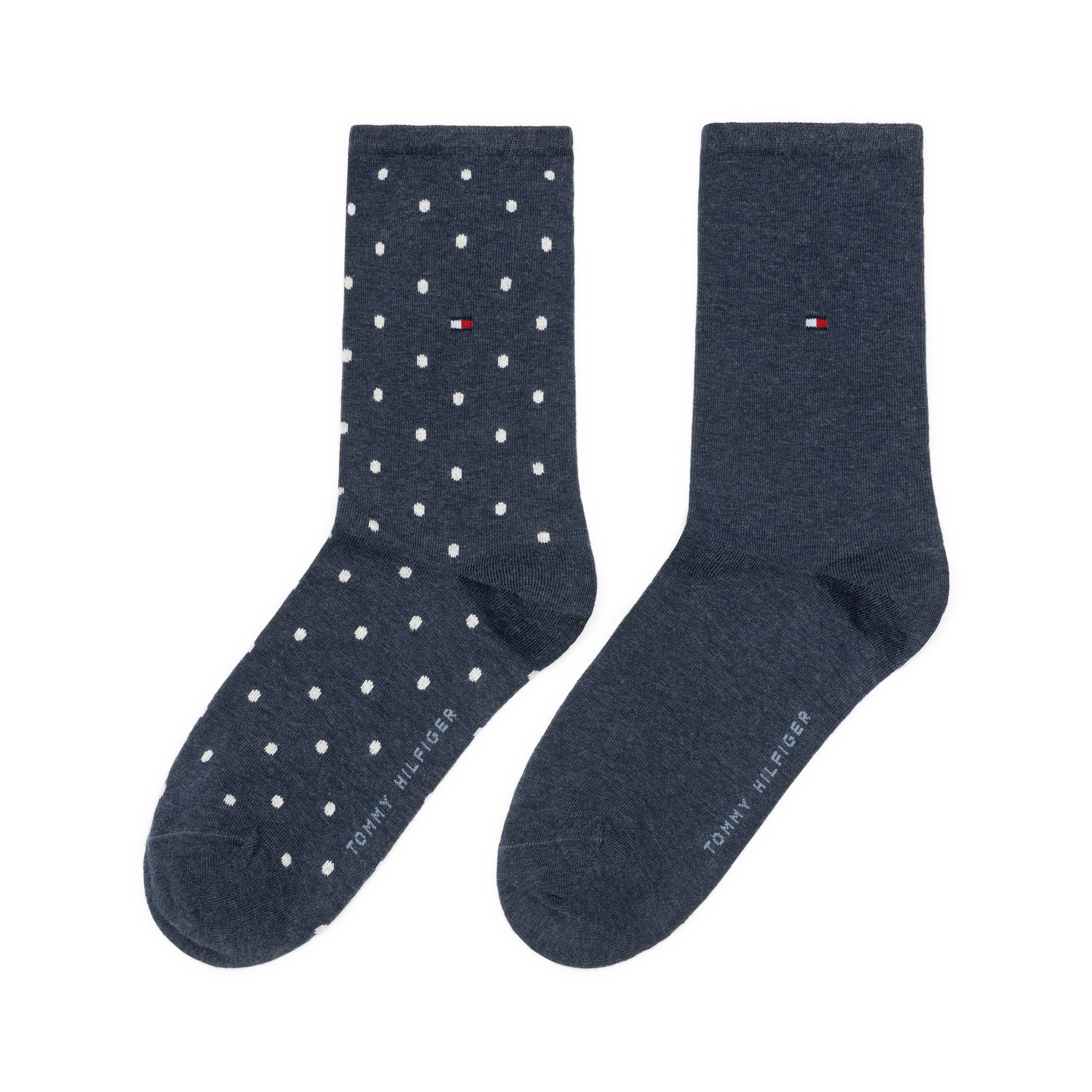 Tommy Hilfiger Socken "TH WOMEN SOCK DOT" 2 Stk. tlg. mit feinem Rippenbünd günstig online kaufen